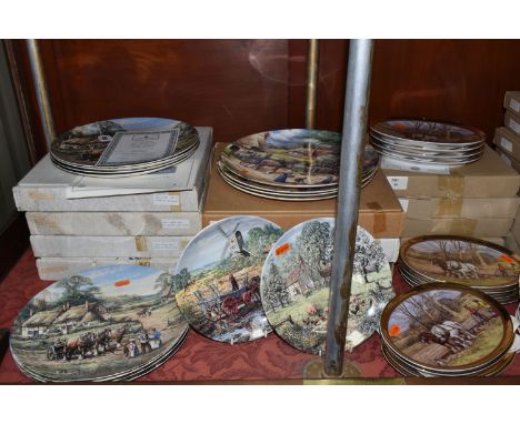 A GROUP OF RURAL SEASONS THEMED COLLECTORS PLATES, comprising twelve oval Davenport 'A Golden Year' plates, of which four are