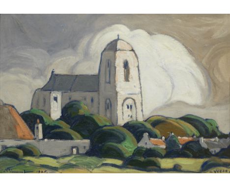 Jacob Hendrik Pierneef (South African, 1886-1957)Veere signed and dated '.Pierneef 1925.' (lower left); titled '.VEERE.' (low