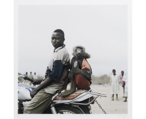 Pieter Hugo (South African, born 1976)Motorbike rider with Amiloo, Abuja, Nigeria 2005signed 'Pieter Hugo' (lower right), tit
