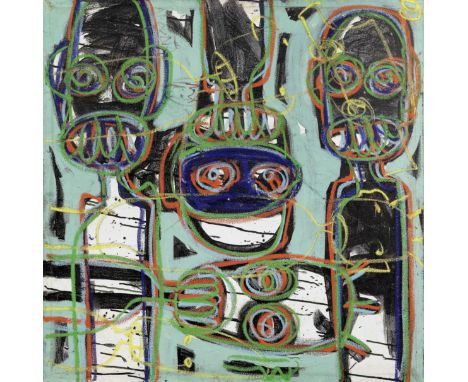 Abdoulaye Diarrassouba 'Aboudia' (Ivorian, born 1983)Untitled signed 'ABOUDiA' (upper left)oil stick and acrylic on canvas100