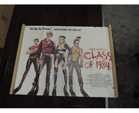 Two vintage movie quad posters of New Wave interest including Class of 84 and Breaking Glass