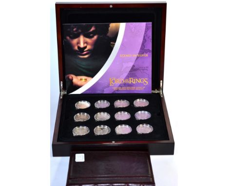 New Zealand, a Complete Set of 24 x Silver Proof Dollars 2003, revs depicting different scenes from the 'Lord of the Rings' t