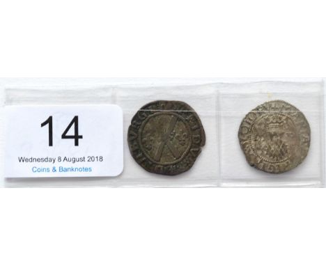 Scotland, 2 x Bawbees comprising: James V (1513-1542) third coinage (1538-1542); obv. IACOBVS D.G. REX SCOTORVM around crowne