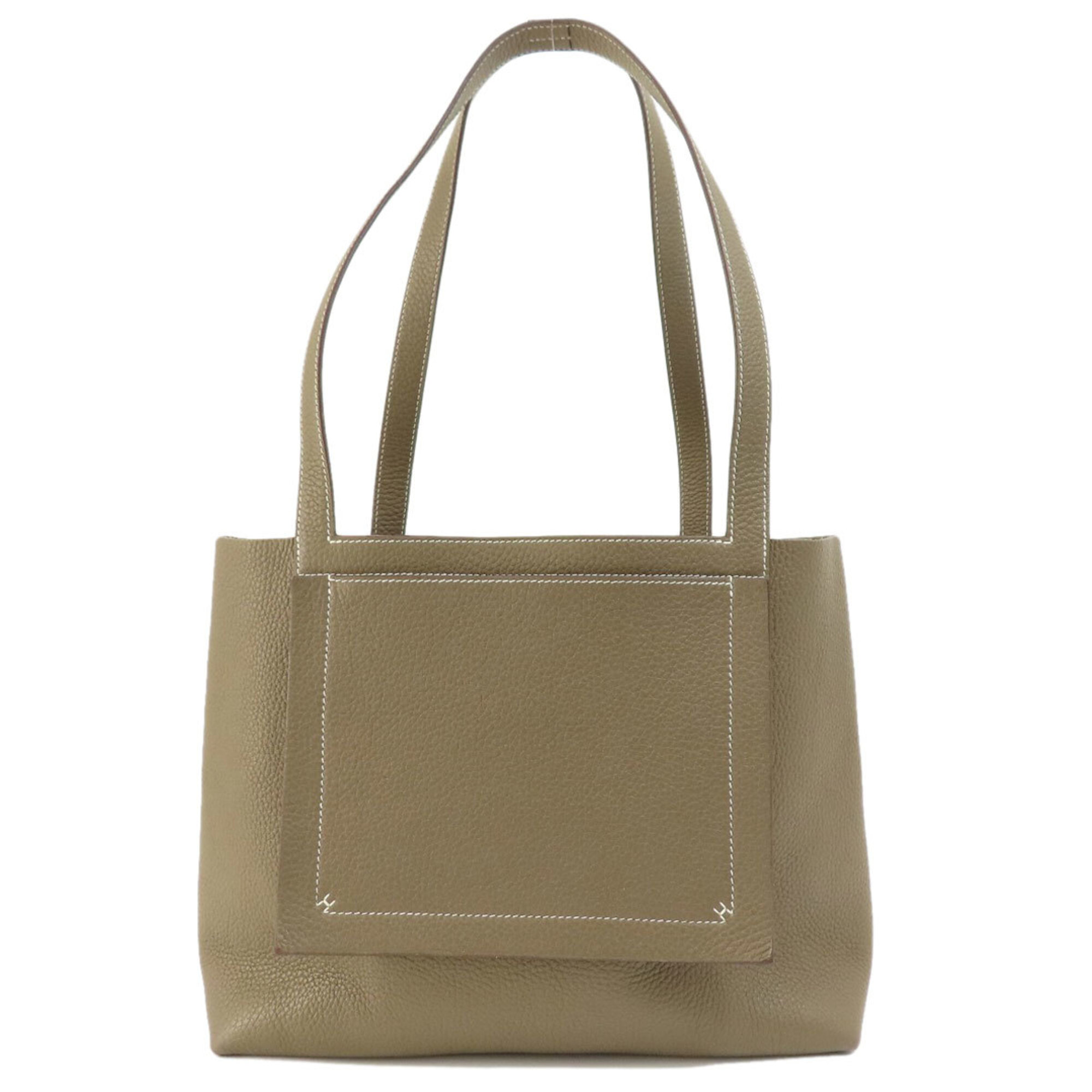 Hermes Cabasellier 31 Etoupe Tote Bag, Taurillon Leather, Women\'s
