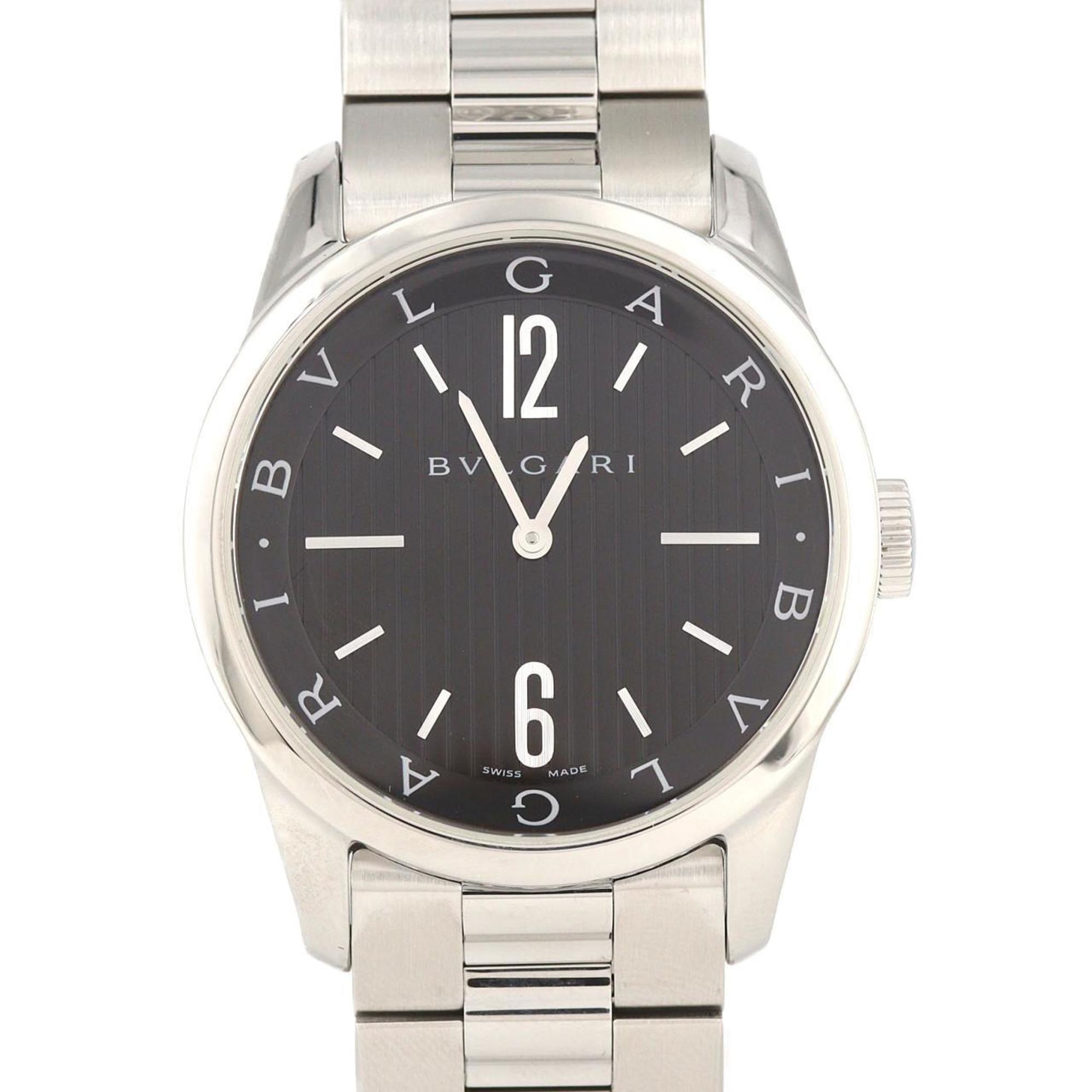 Bulgari Solotempo ST37S ST37BSS SS Quartz Watch