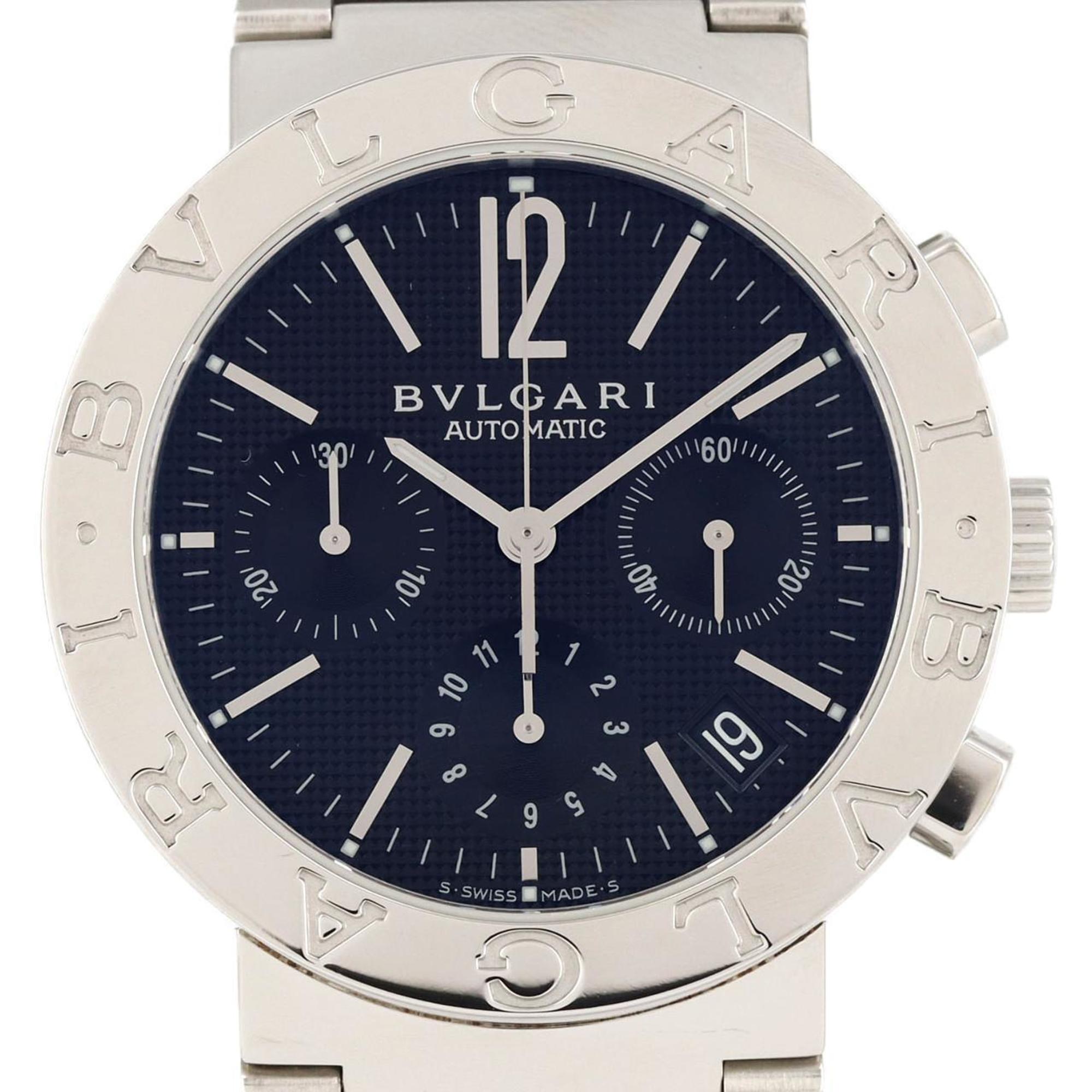 Bvlgari Chronograph BB38SSCH BB38BSSDCH AT SS Automatic Watch