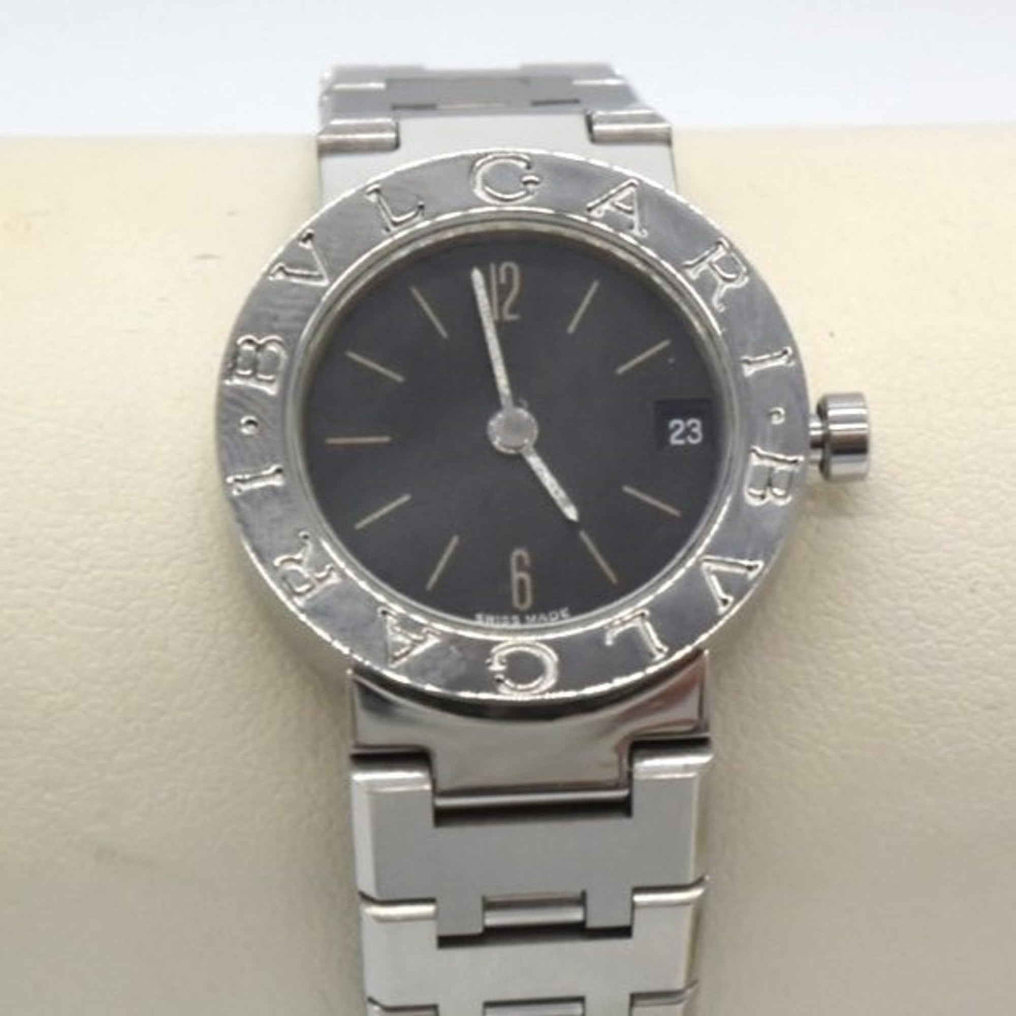 BVLGARI Bvlgari Analogue Watch Date Black Dial BB23SS Ladies