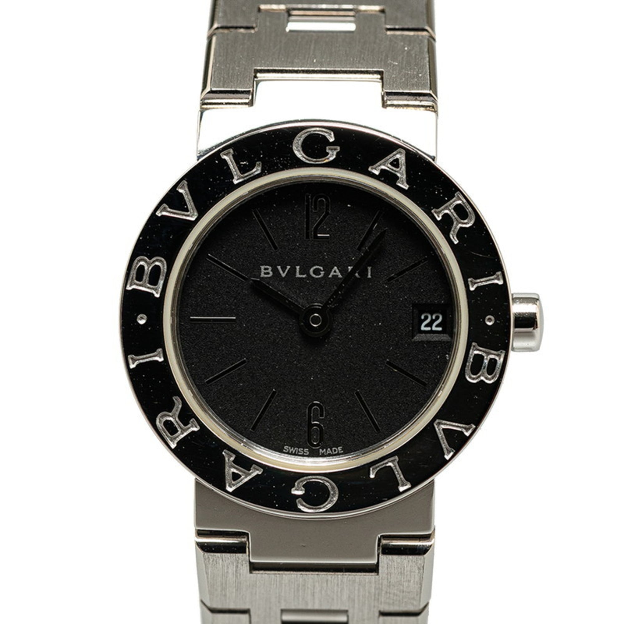 BVLGARI Watch BB23SS Quartz Black Dial Stainless Steel Women\'s