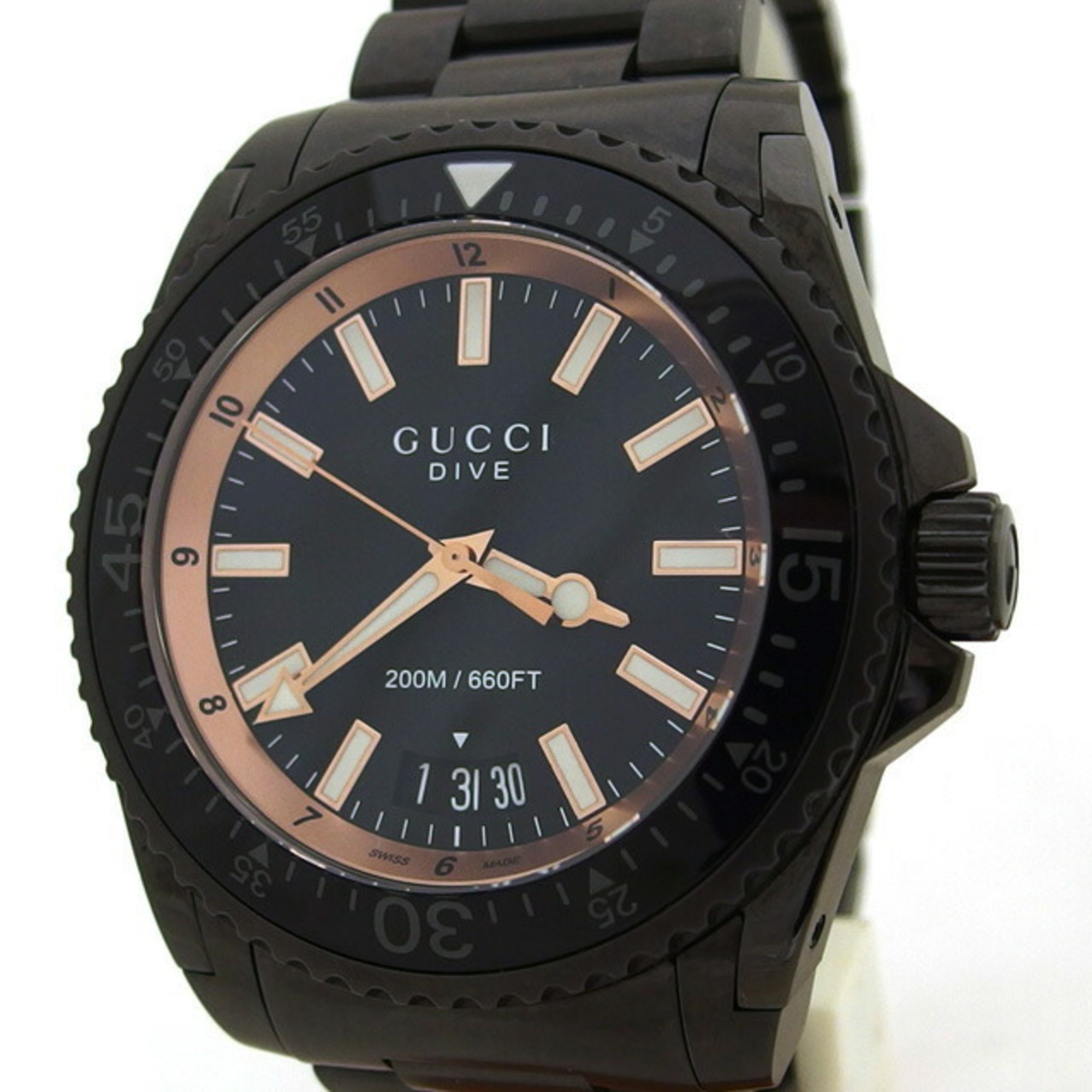 Gucci Dive Date Watch Men\'s Black