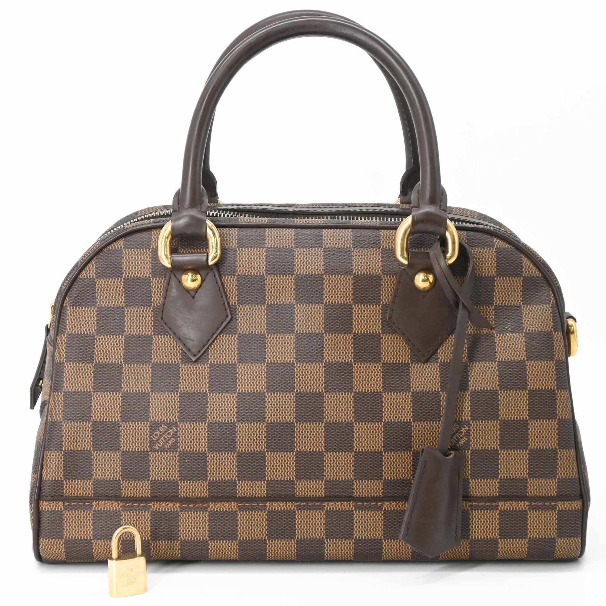 LOUIS VUITTON Damier Duomo Handbag, Brown, Women\'s, N60008