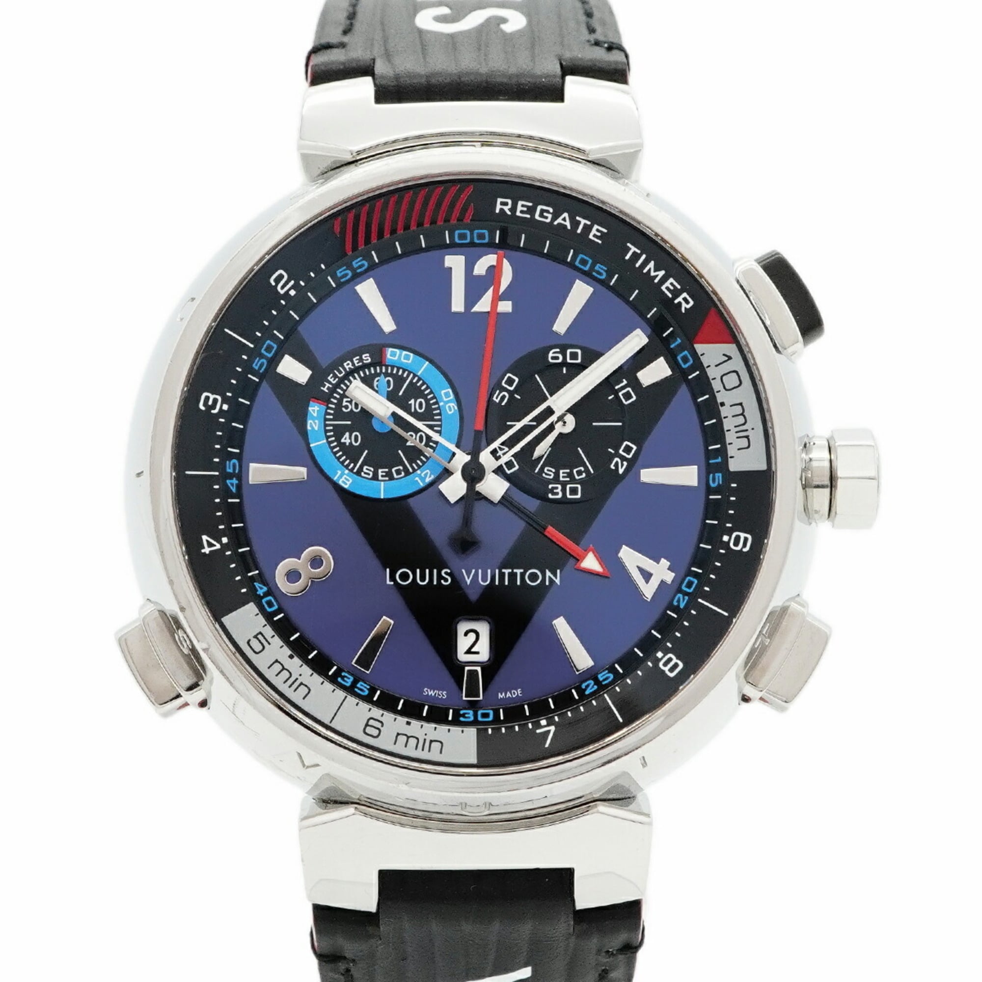 Louis Vuitton Tambour Regatta Q102D Navy Dial Men\'s Watch
