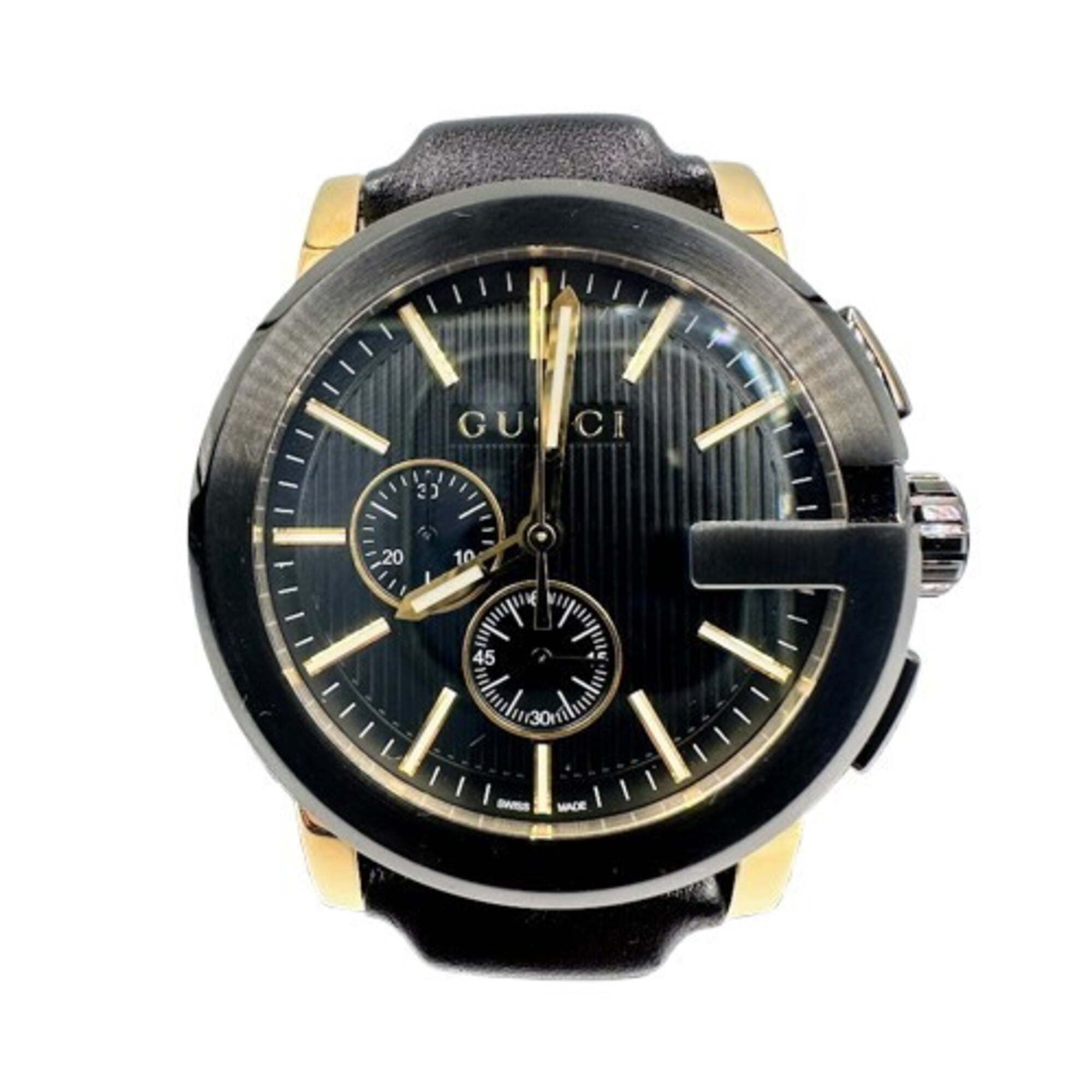 GUCCI 101.2 G-Chrono Quartz Watch, Black
