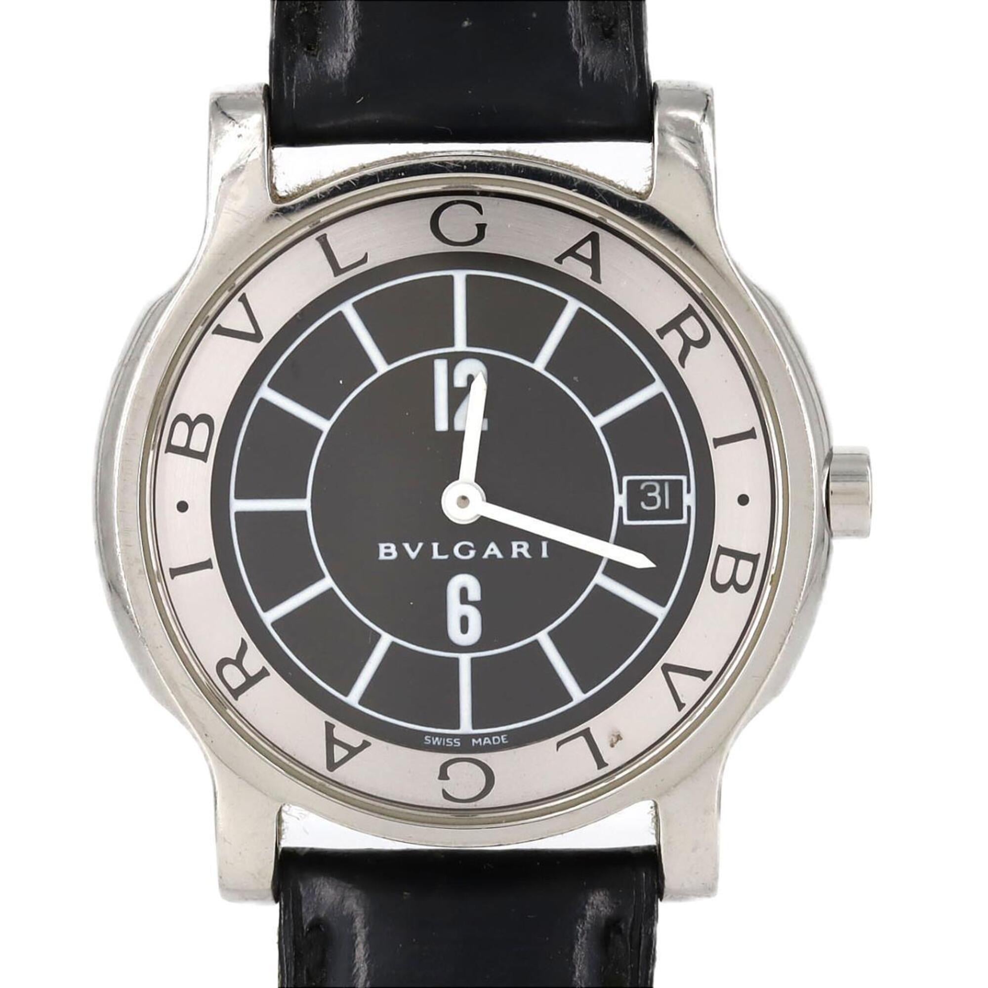 Bulgari Solotempo ST35S ST35SLD SS Quartz Watch