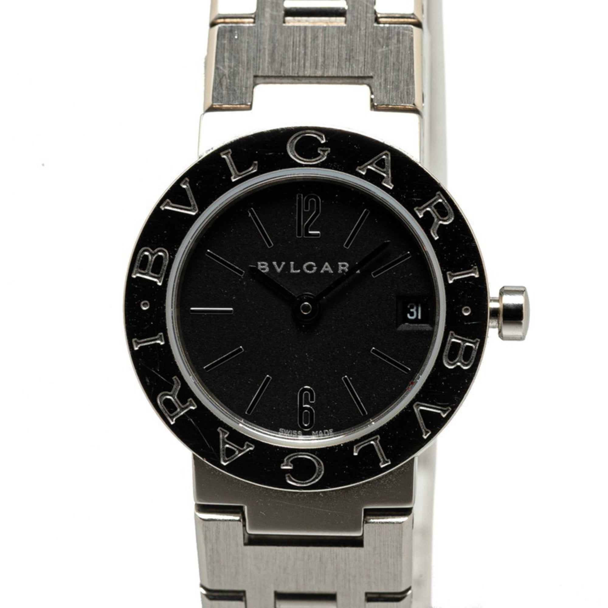 BVLGARI Watch BB23SS Quartz Black Dial Stainless Steel Women\'s