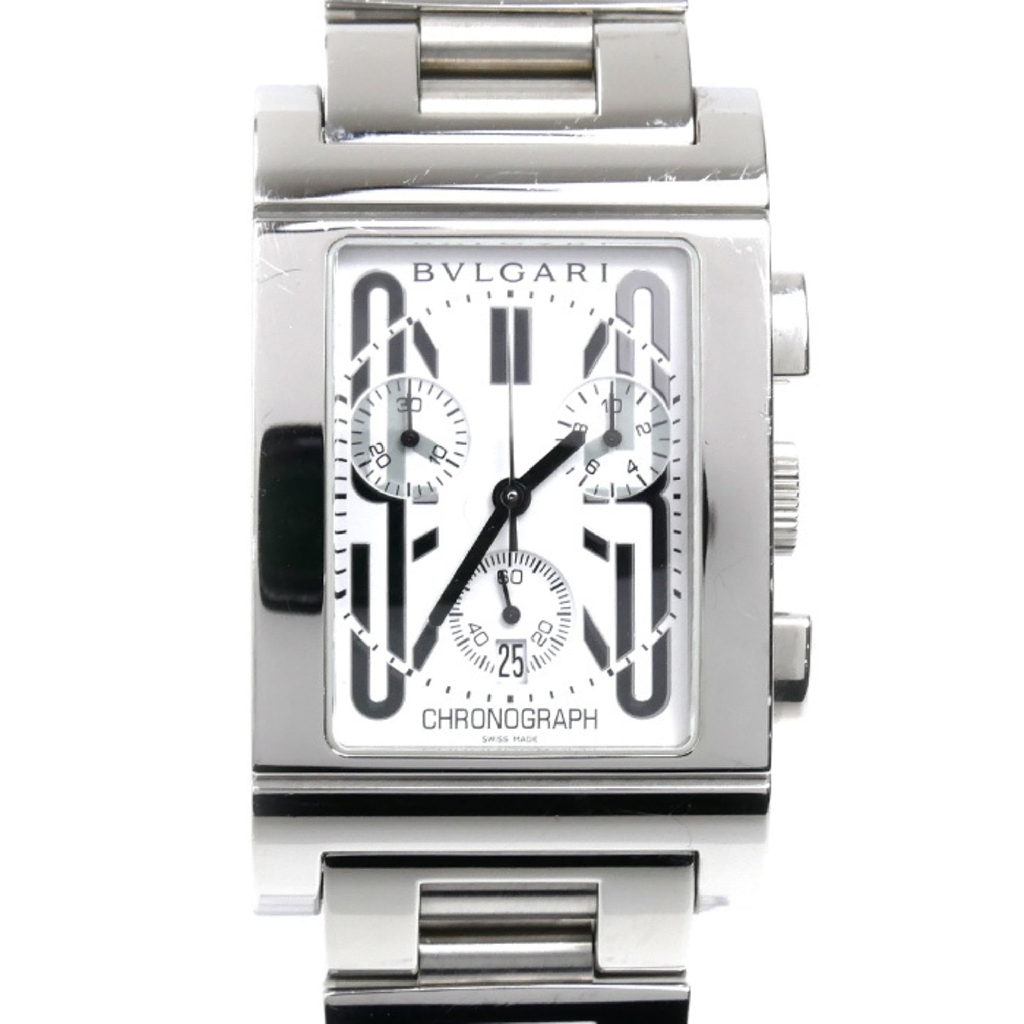 BVLGARI Rettangolo Chronograph Watch, Battery-Powered, Men\'s, RTC49S