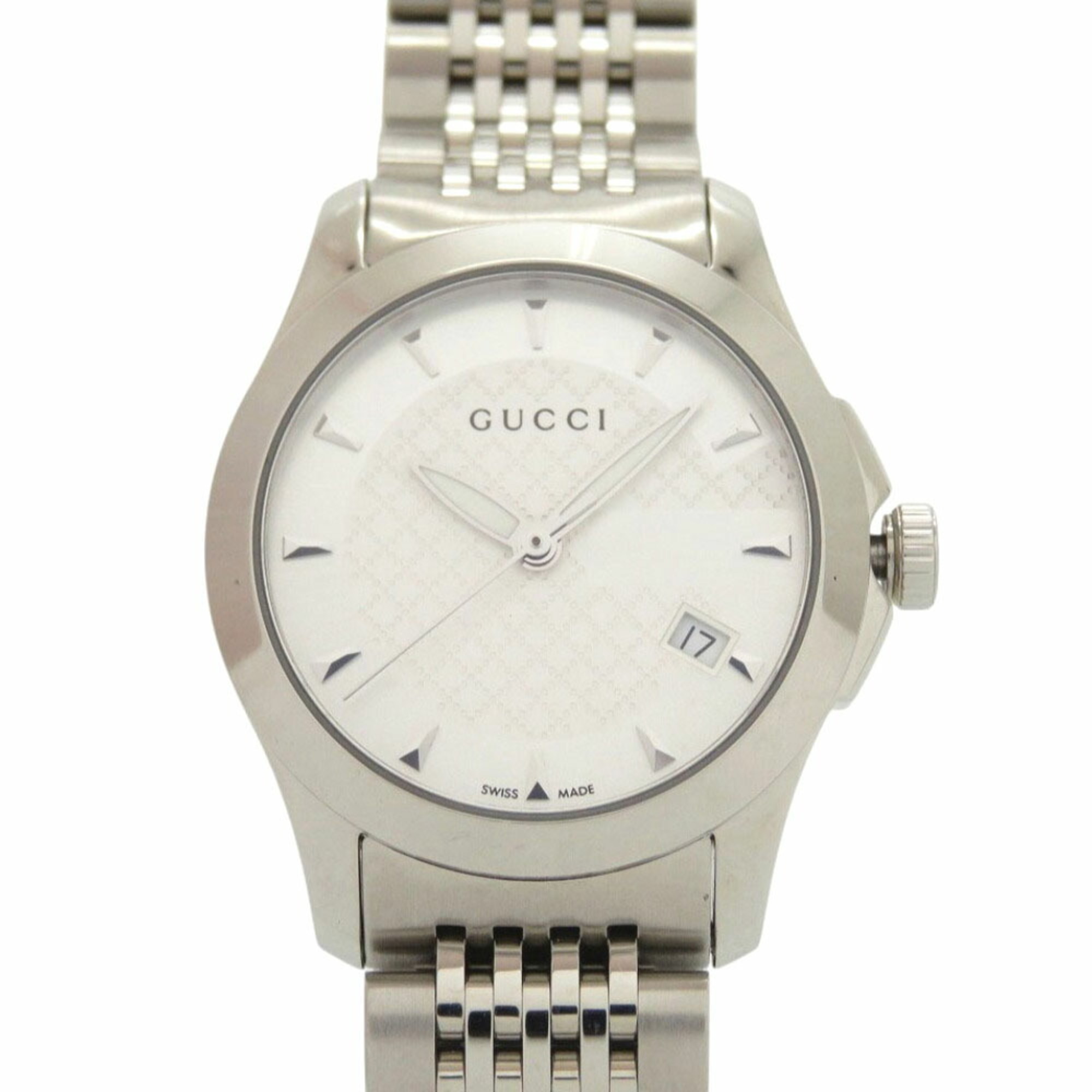 Like new Gucci G-Timeless 126.5 stainless steel silver quartz watch 1757GUCCI