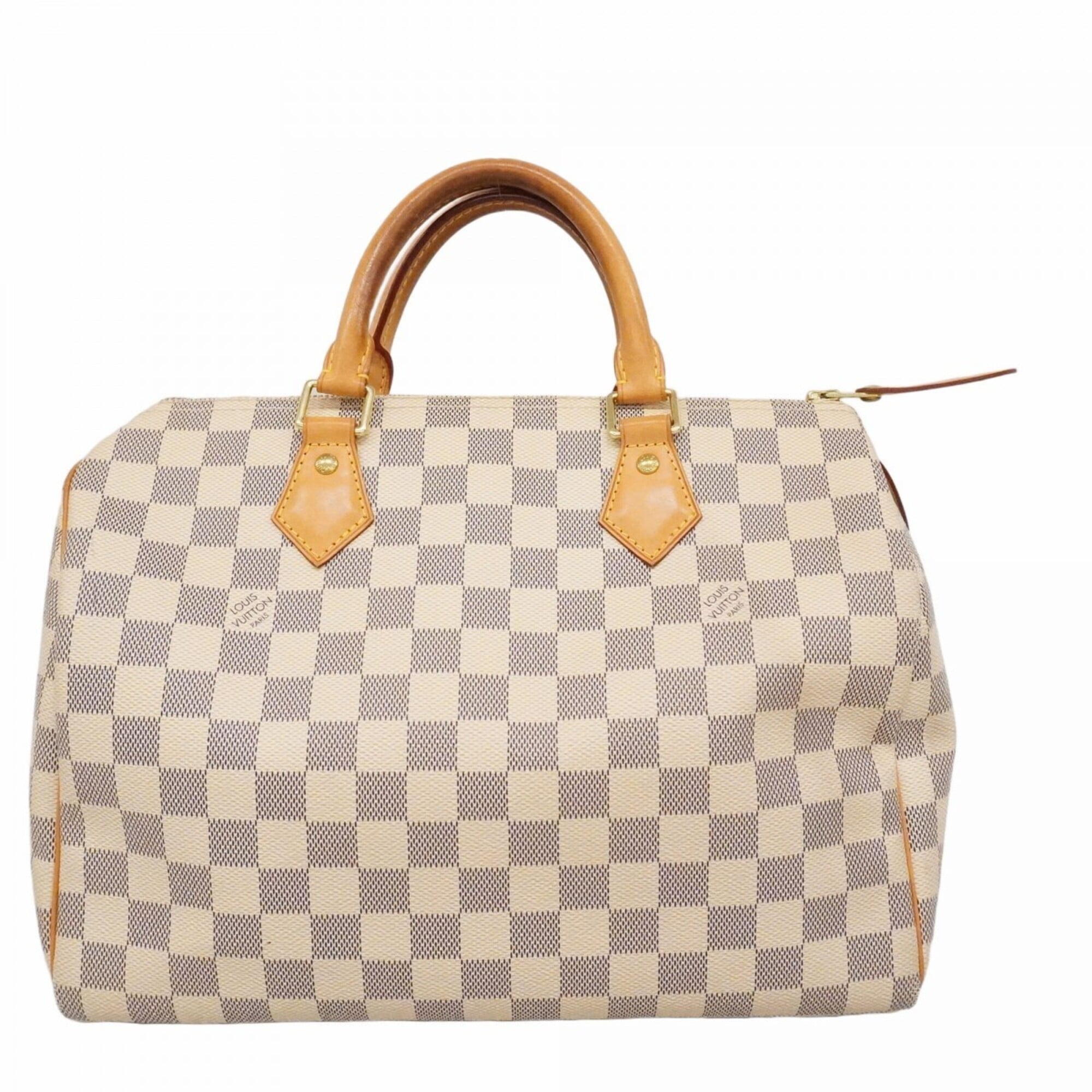 Louis Vuitton Damier Azur Speedy 30 Handbag N41533 White Women\'s