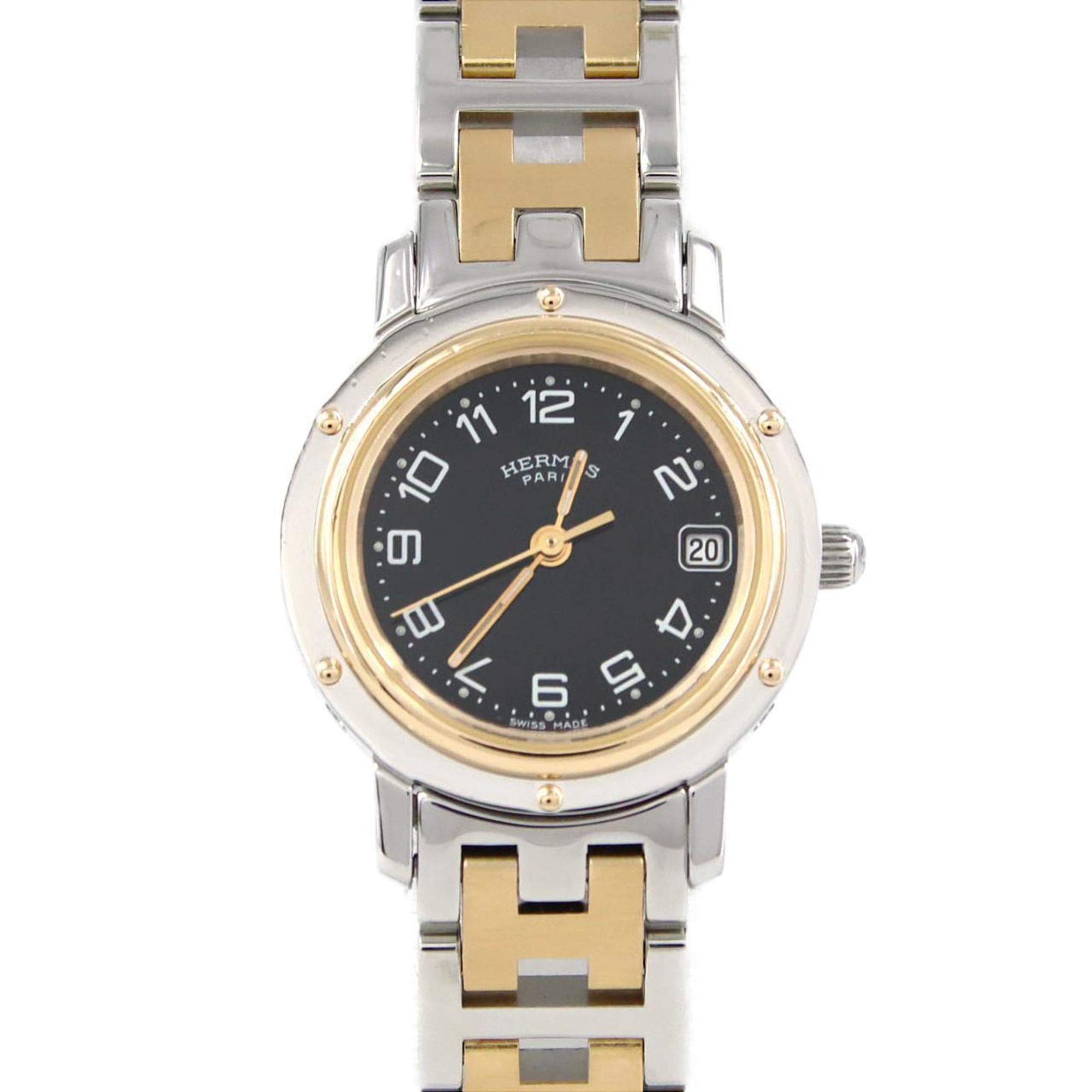 Hermes Clipper Combination CL4.220 SSxGP Quartz Watch