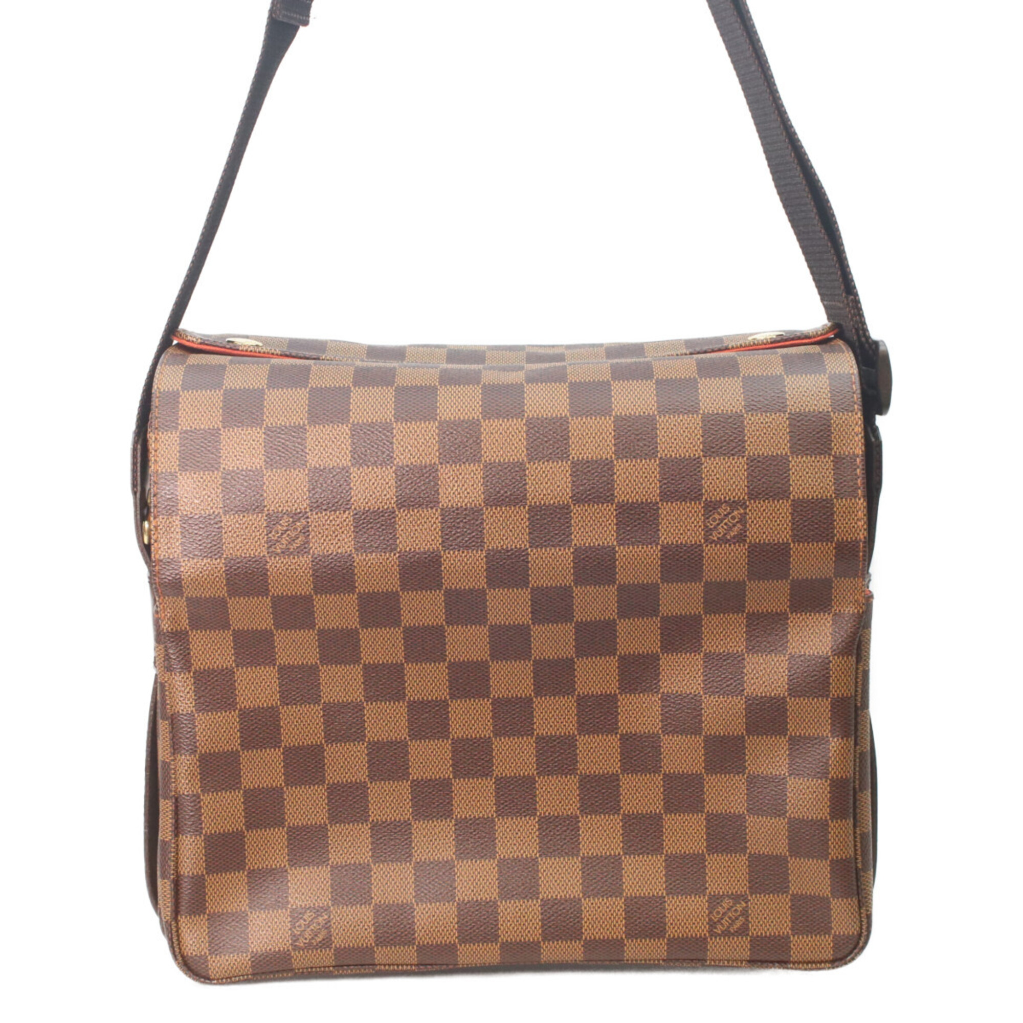 LOUIS VUITTON N45255 Damier Naviglio Shoulder Bag, Brown, Women\'s