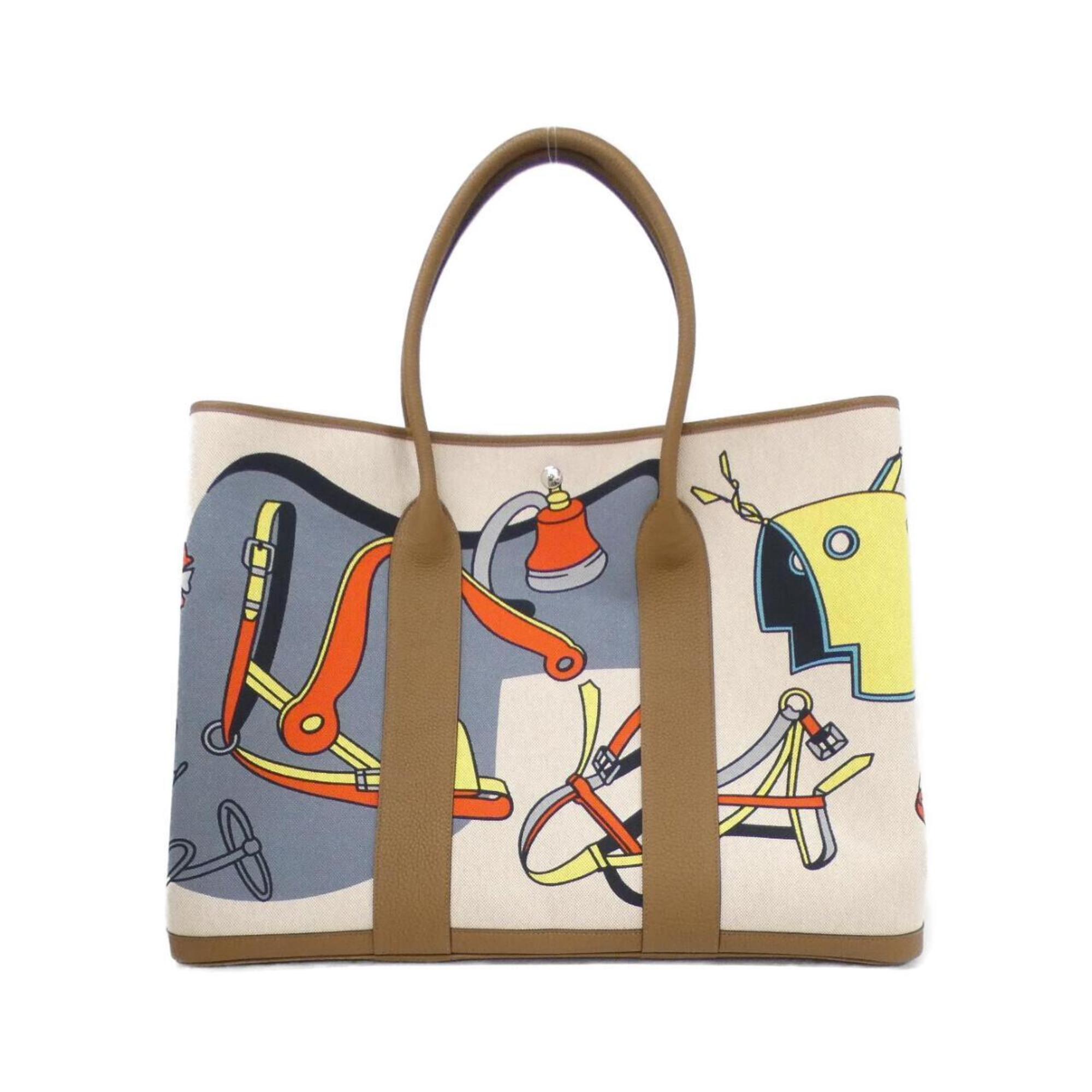 Hermes Herms FAUBOURG DANCE FLOOR Garden Party Voyage 49cm 085761CK Handbag