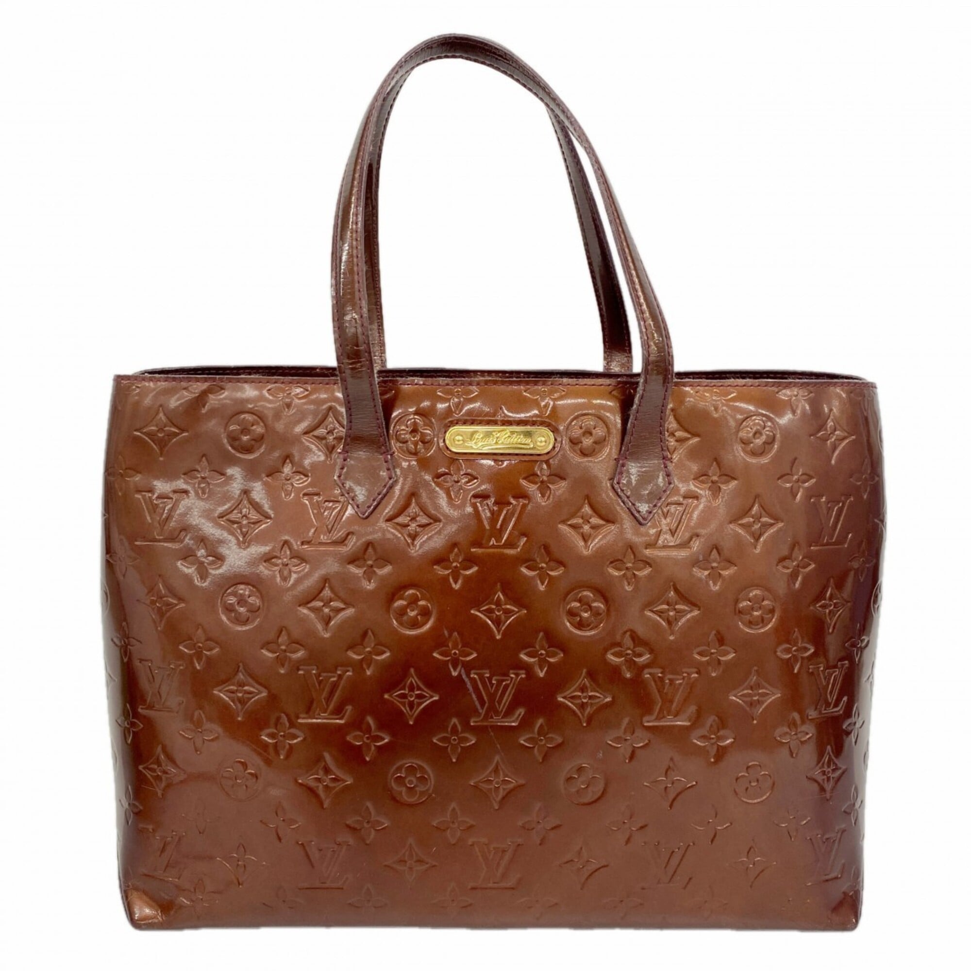 Louis Vuitton Vernis Wilshire MM Tote Bag M91646 Rouge Fauviste (Women\'s)