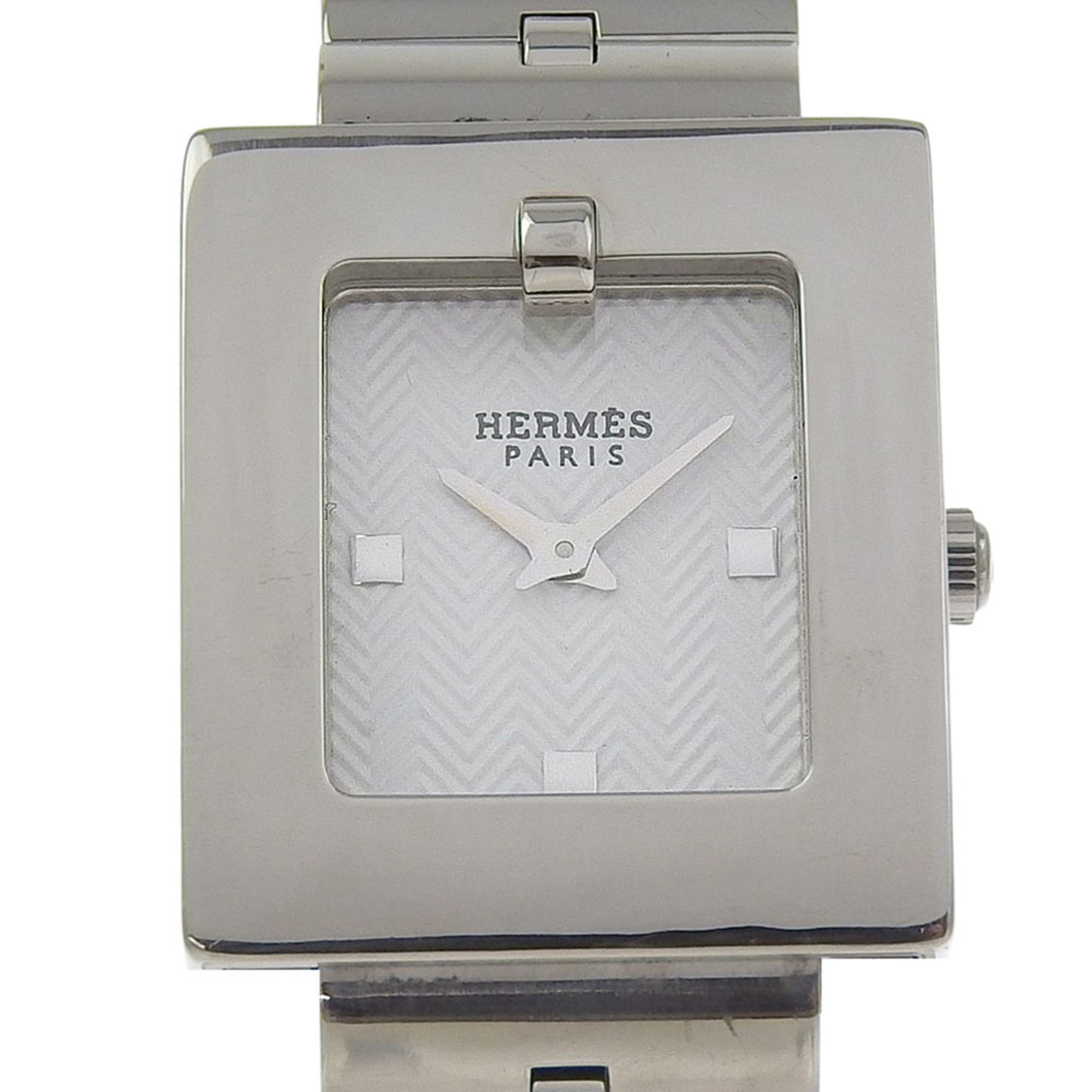 Herms BE1.110 Women\'s Stainless Steel Quartz Analog Watch with White Dial