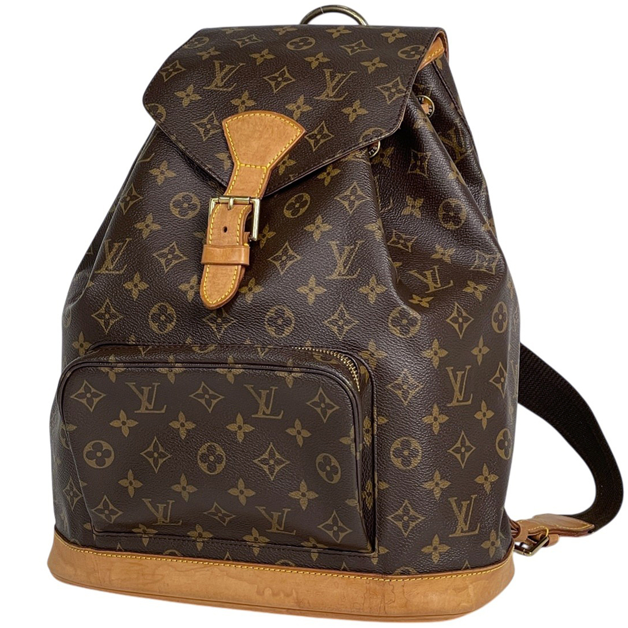 Louis Vuitton Montsouris GM Backpack Daypack Rucksack Monogram Brown M51135 Women\'s