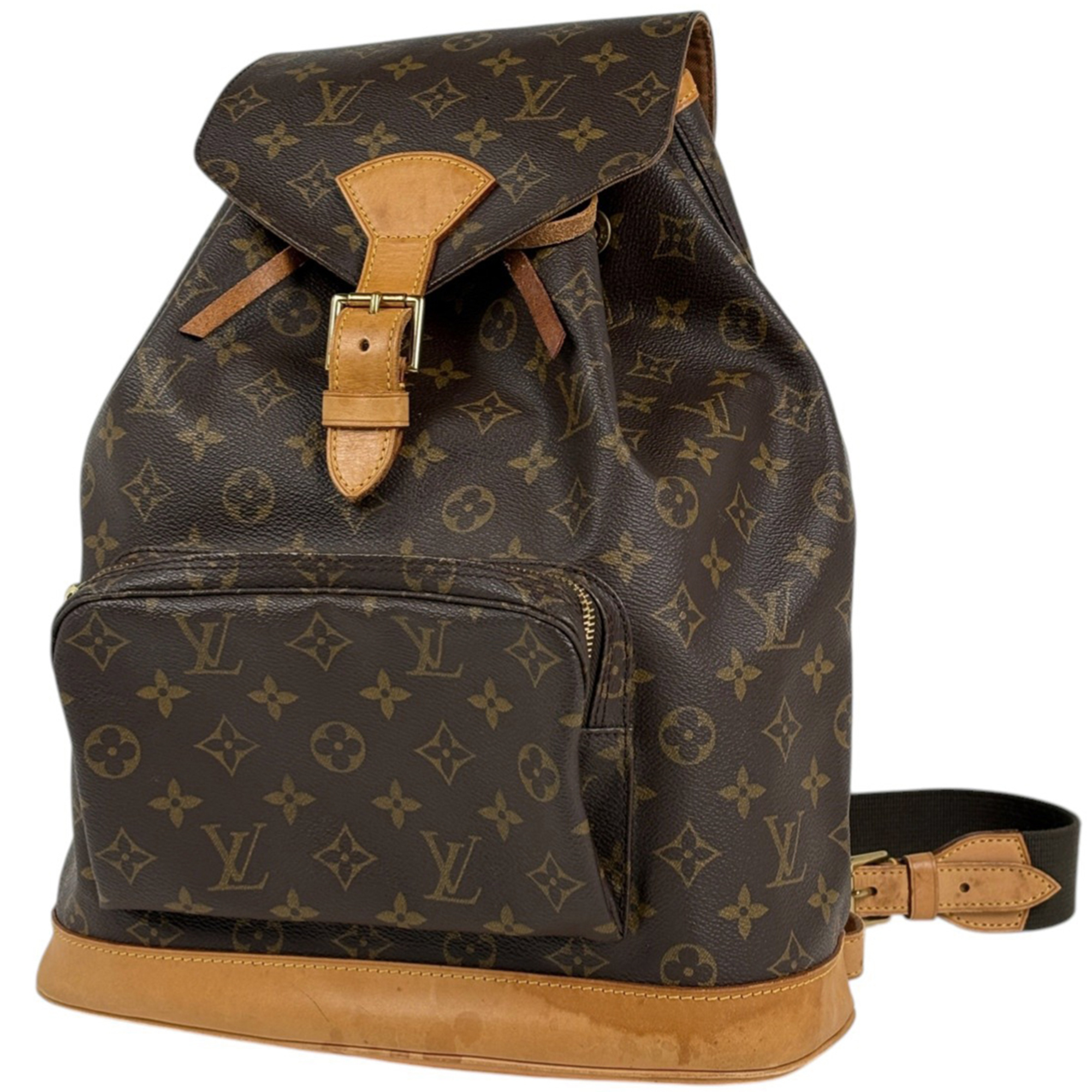 Louis Vuitton Montsouris GM Backpack Daypack Rucksack Monogram Brown M51135 Women\'s