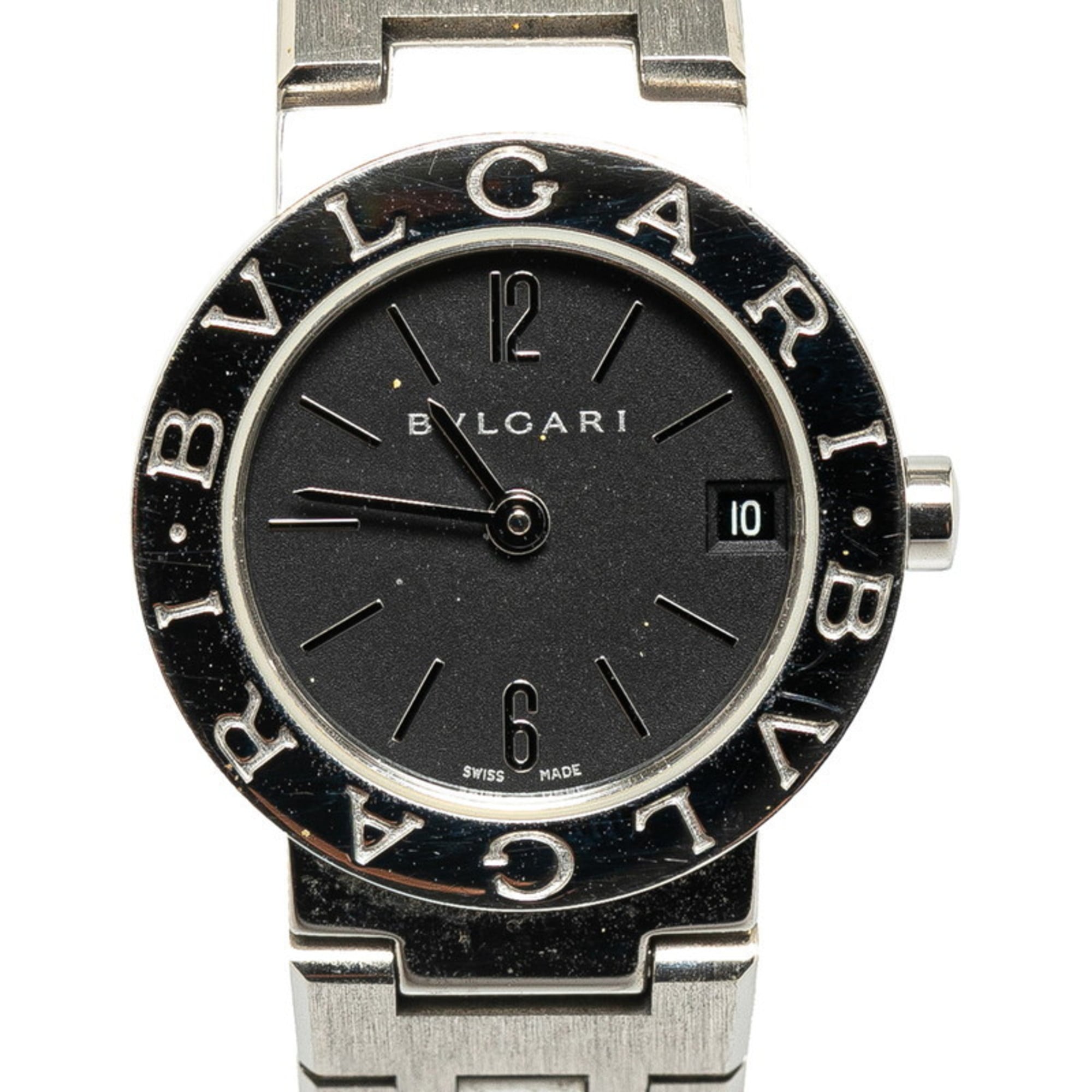 BVLGARI Watch BB23SS Quartz Black Dial Stainless Steel Women\'s
