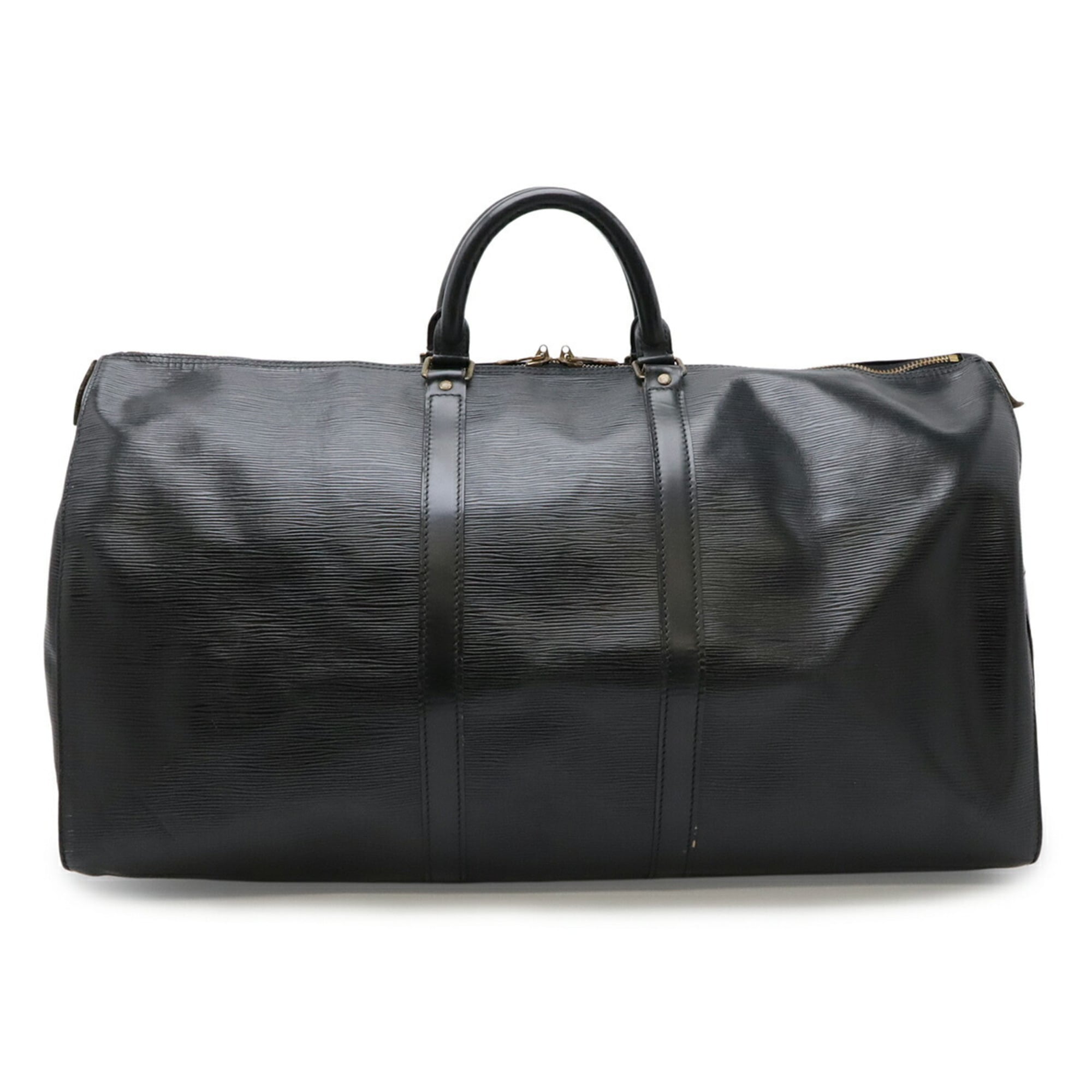 LOUIS VUITTON Louis Vuitton Epi Keepall 55 Boston Bag Travel Leather Noir Black M59052