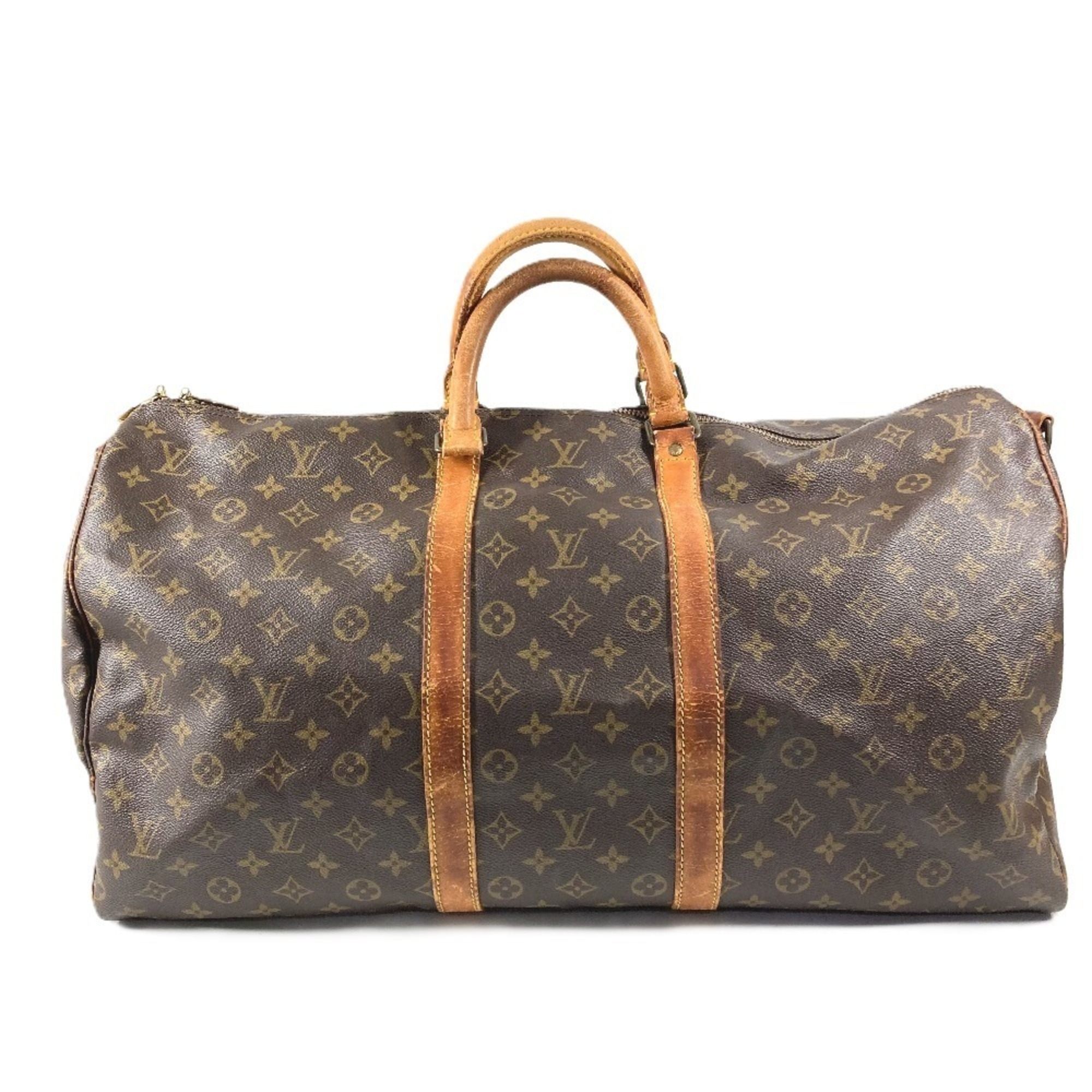 LOUIS VUITTON M41414 Monogram Keepall Bandoulire 55 Bag, Travel Handbag, Boston Canvas, Men\'s, Wom
