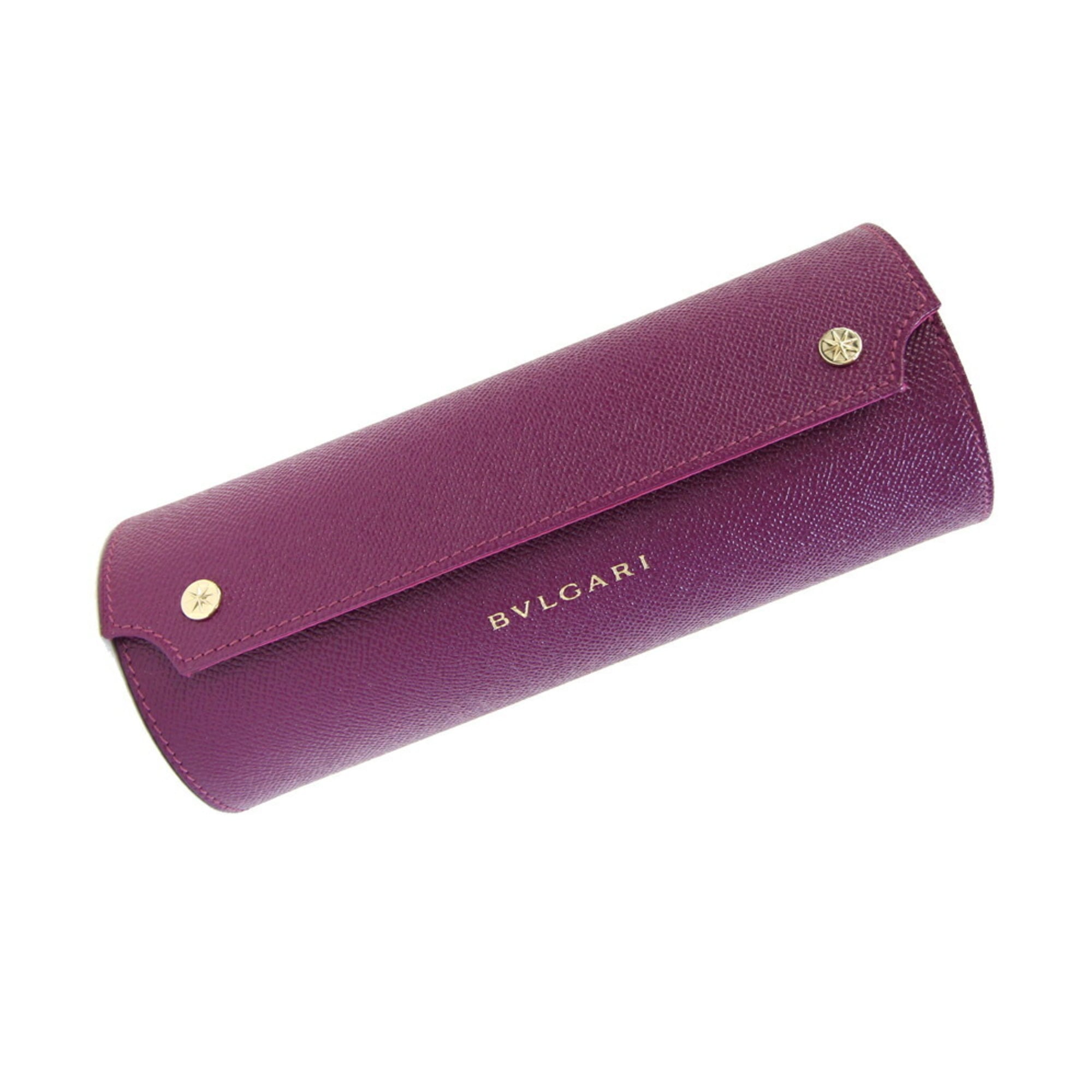 Bulgari Watch Case, Purple Leather, Case Collection, Men\'s & Women\'s, BVLGARI