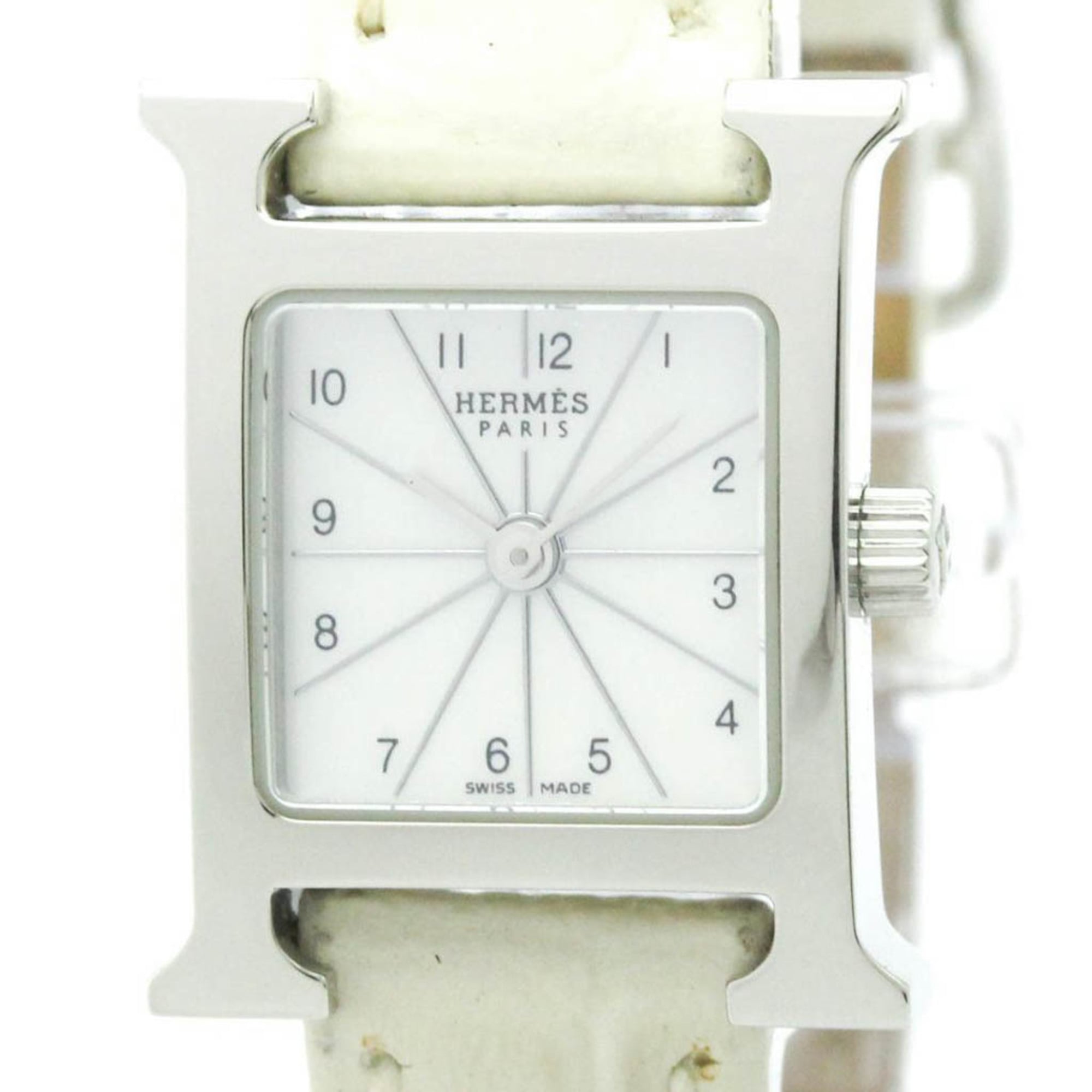 HERMES H Watch Stainless Steel Ladies Watch HH1.110 Polished