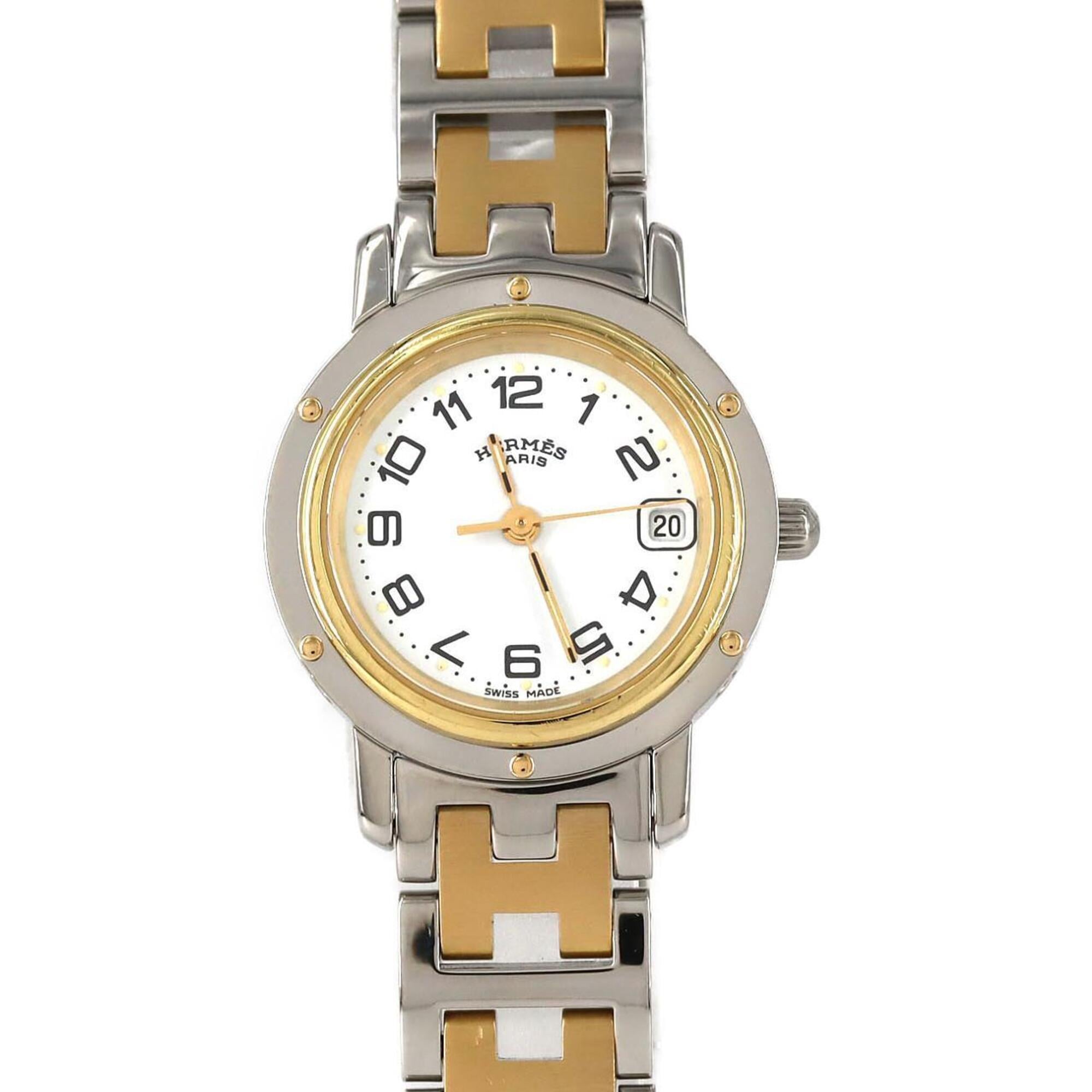 Hermes Clipper Combination CL4.220 SSxGP Quartz Watch