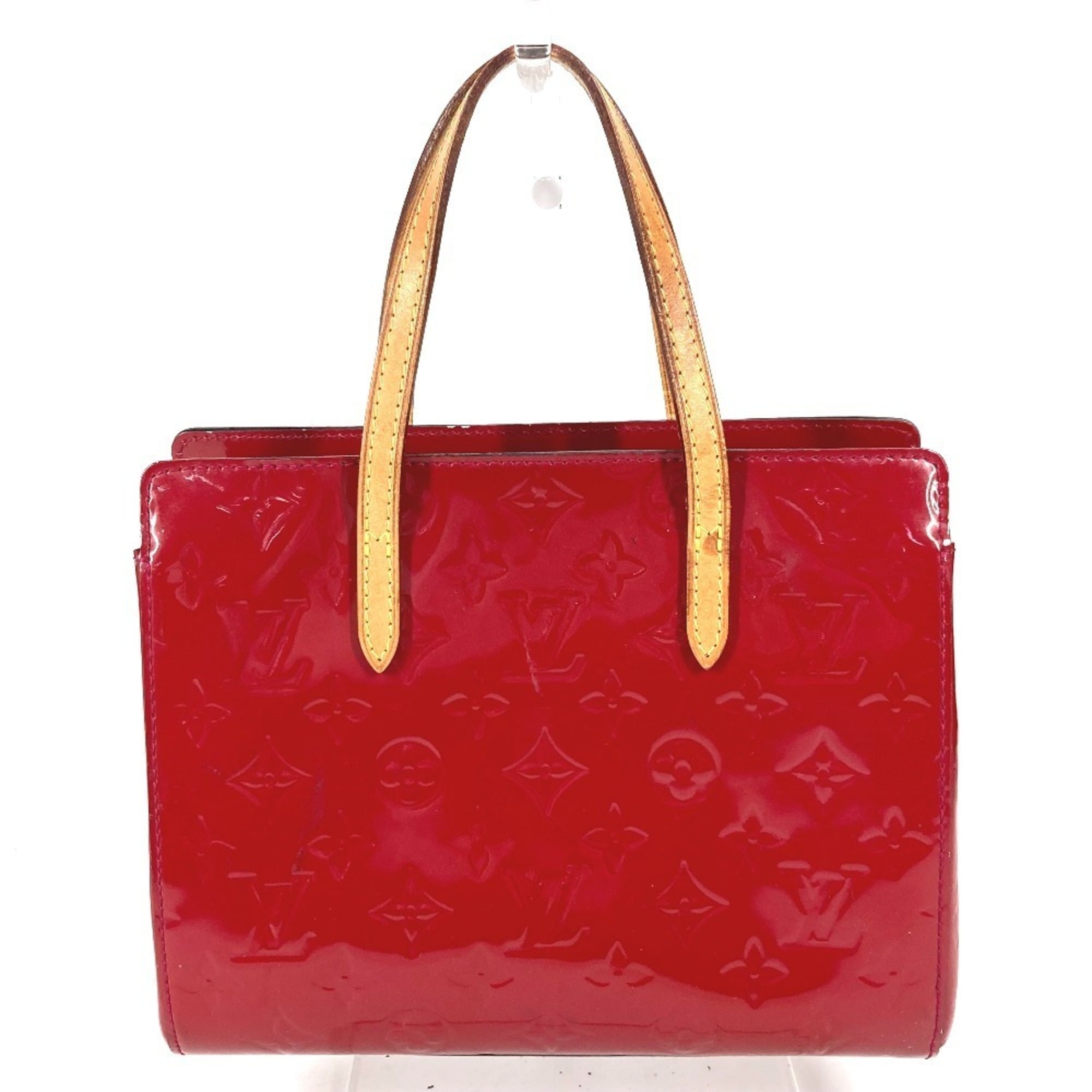 LOUIS VUITTON M90016 Monogram Vernis Catalina BB Tote Bag Handbag Canvas Women\'s Rose Indien Red