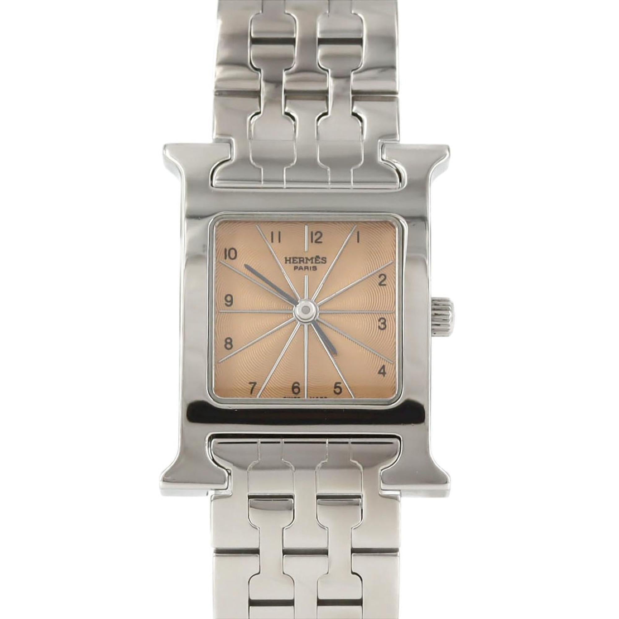 Herms H Watch HH1.210 SS Quartz Wristwatch