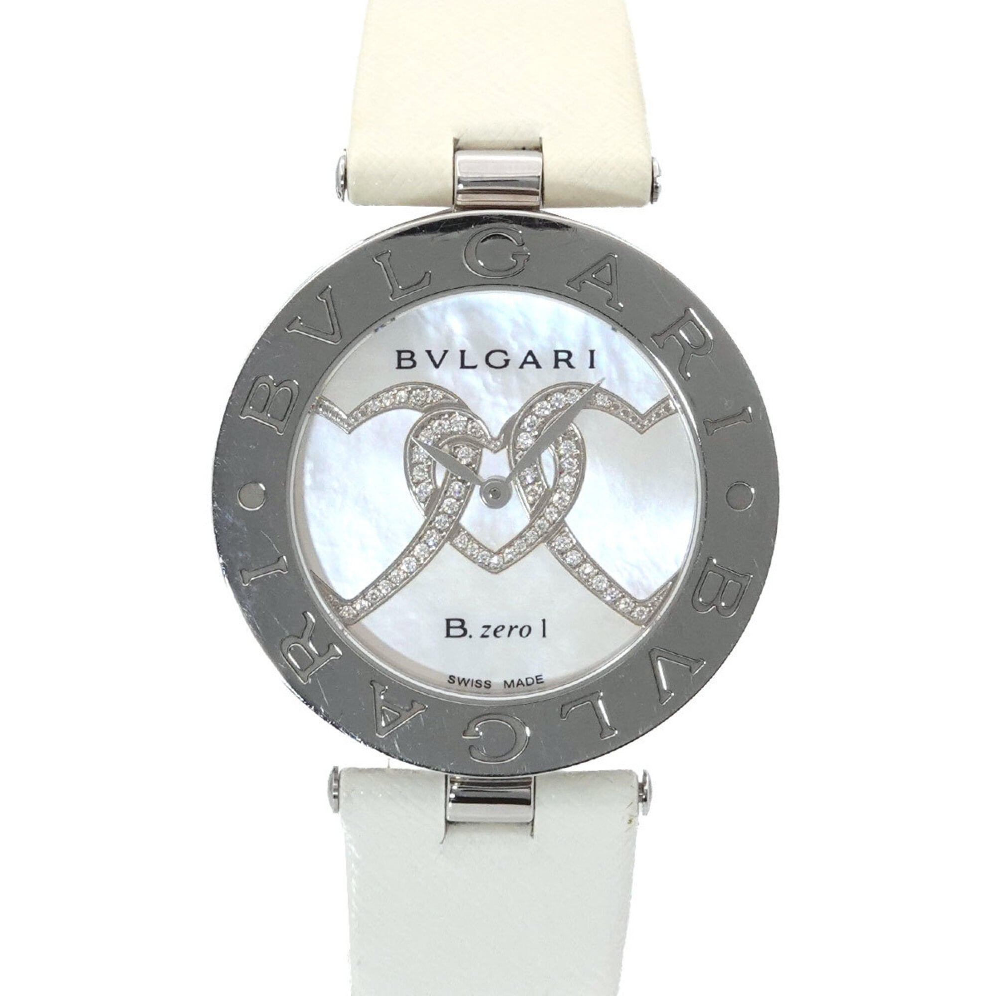 Bulgari BVLGARI B-zero 1 Double Heart BZ35S Women\'s Watch Diamond White Shell Quartz