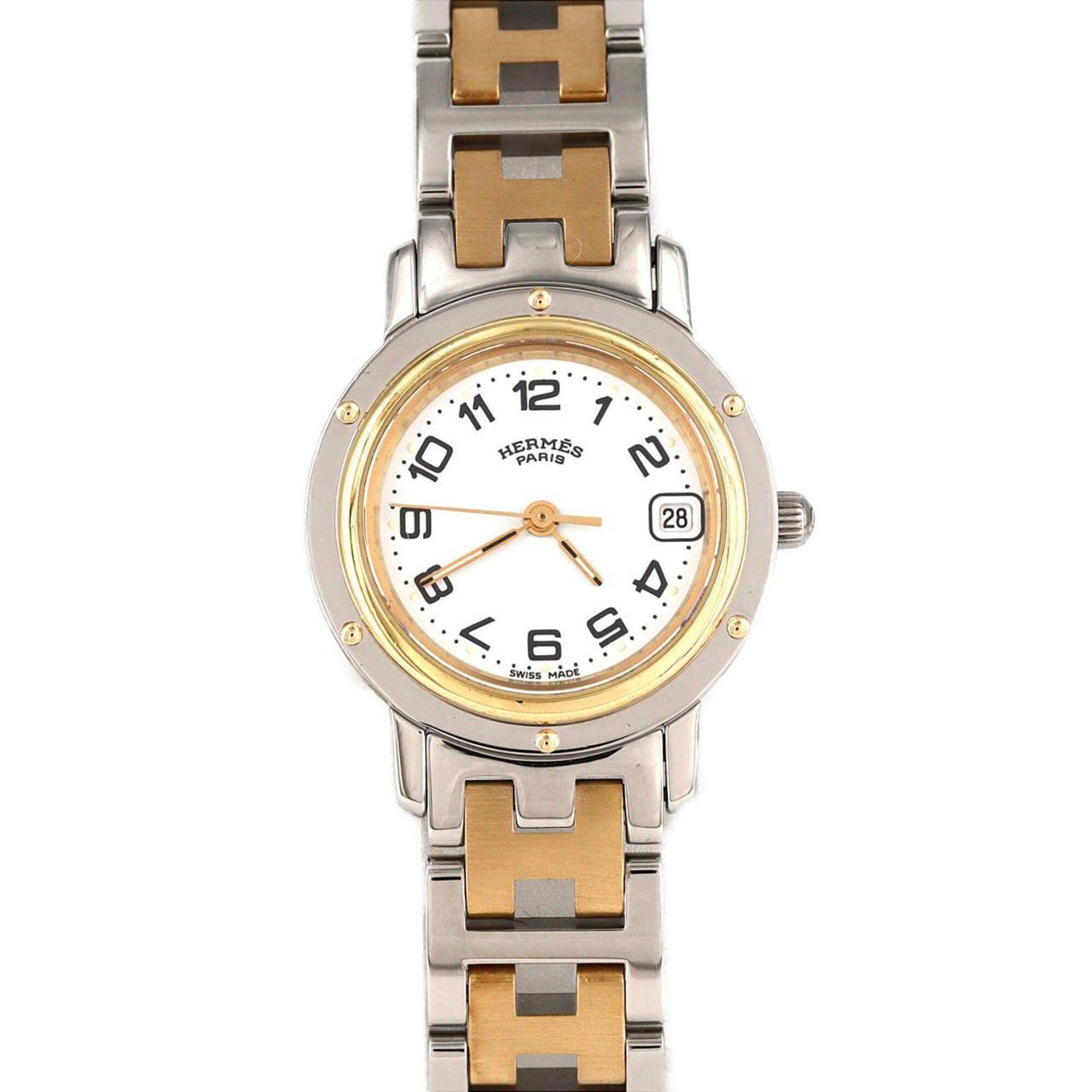 Hermes Clipper Combination CL4.220 SSxGP Quartz Watch
