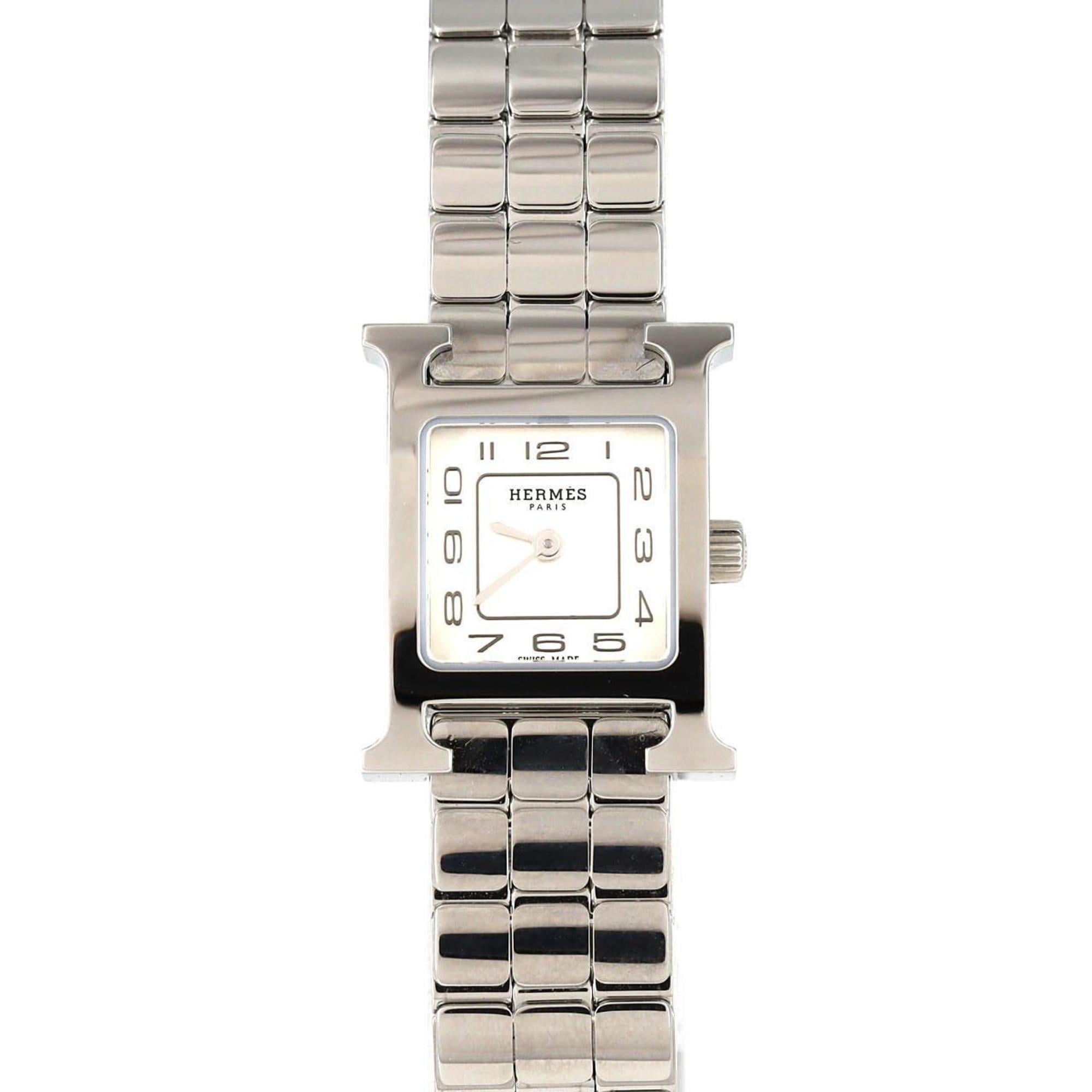 Herms H Watch HH1.110 SS Quartz Wristwatch