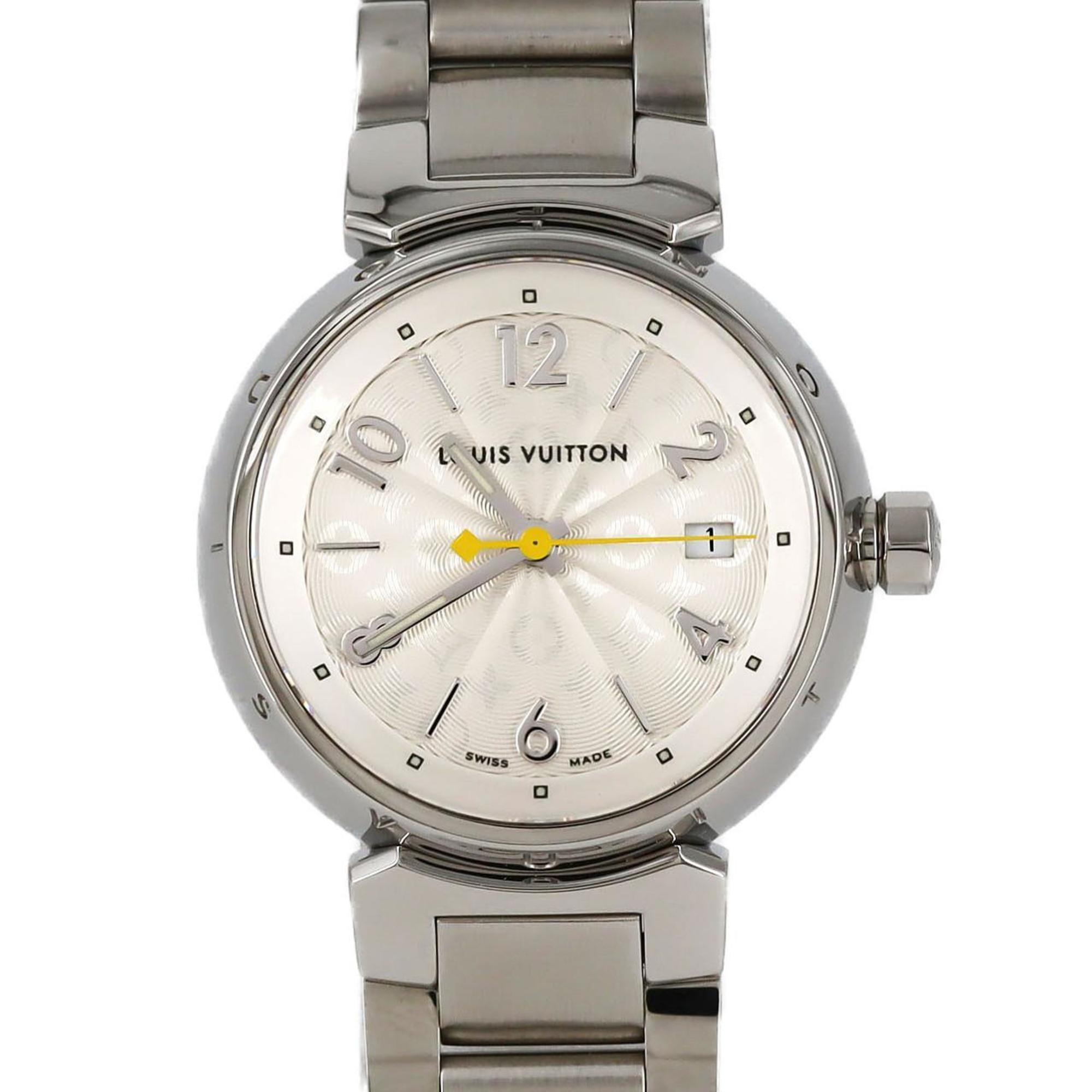 Louis Vuitton Tambour Q121K SS Wristwatch Quartz