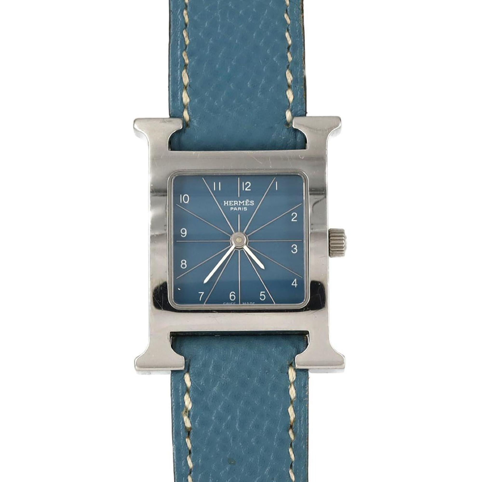 Herms H Watch HH1.210 SS Quartz Wristwatch