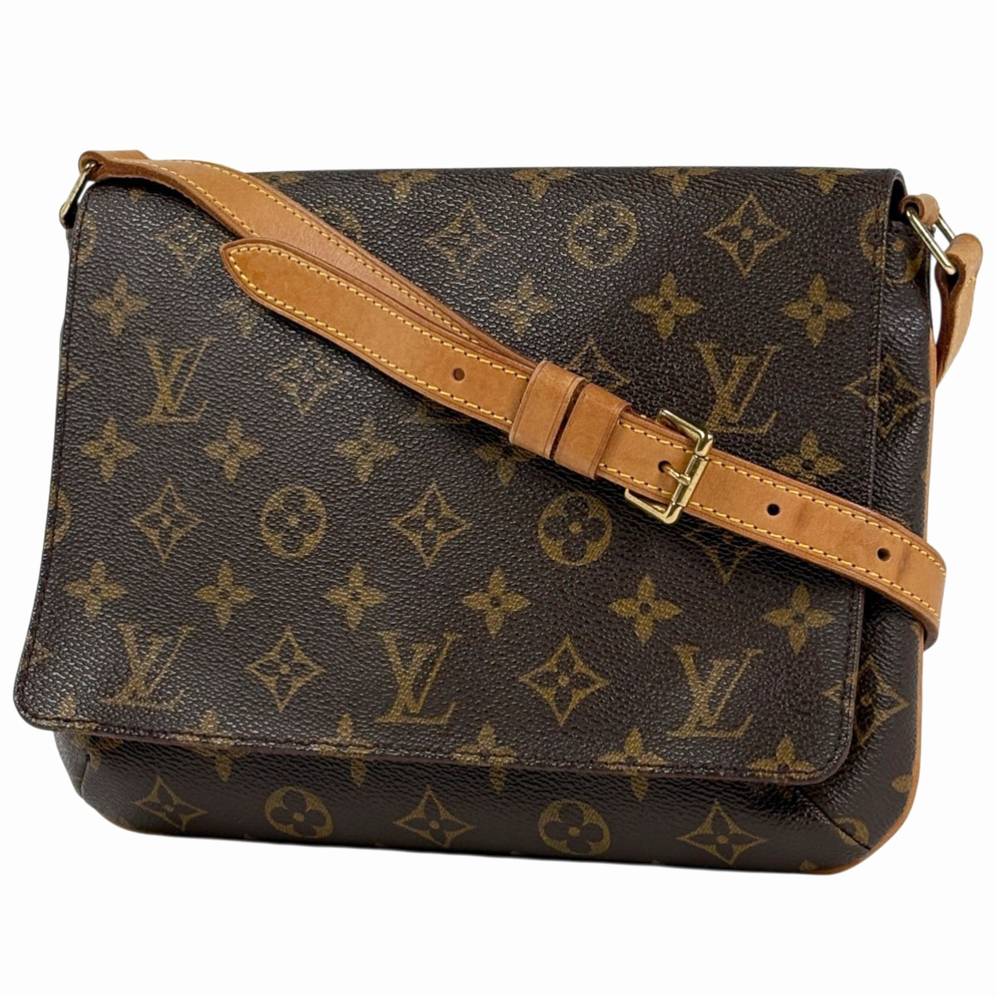 Louis Vuitton Musette Tango Short Shoulder Bag, Monogram Brown, M51257, Women\'s