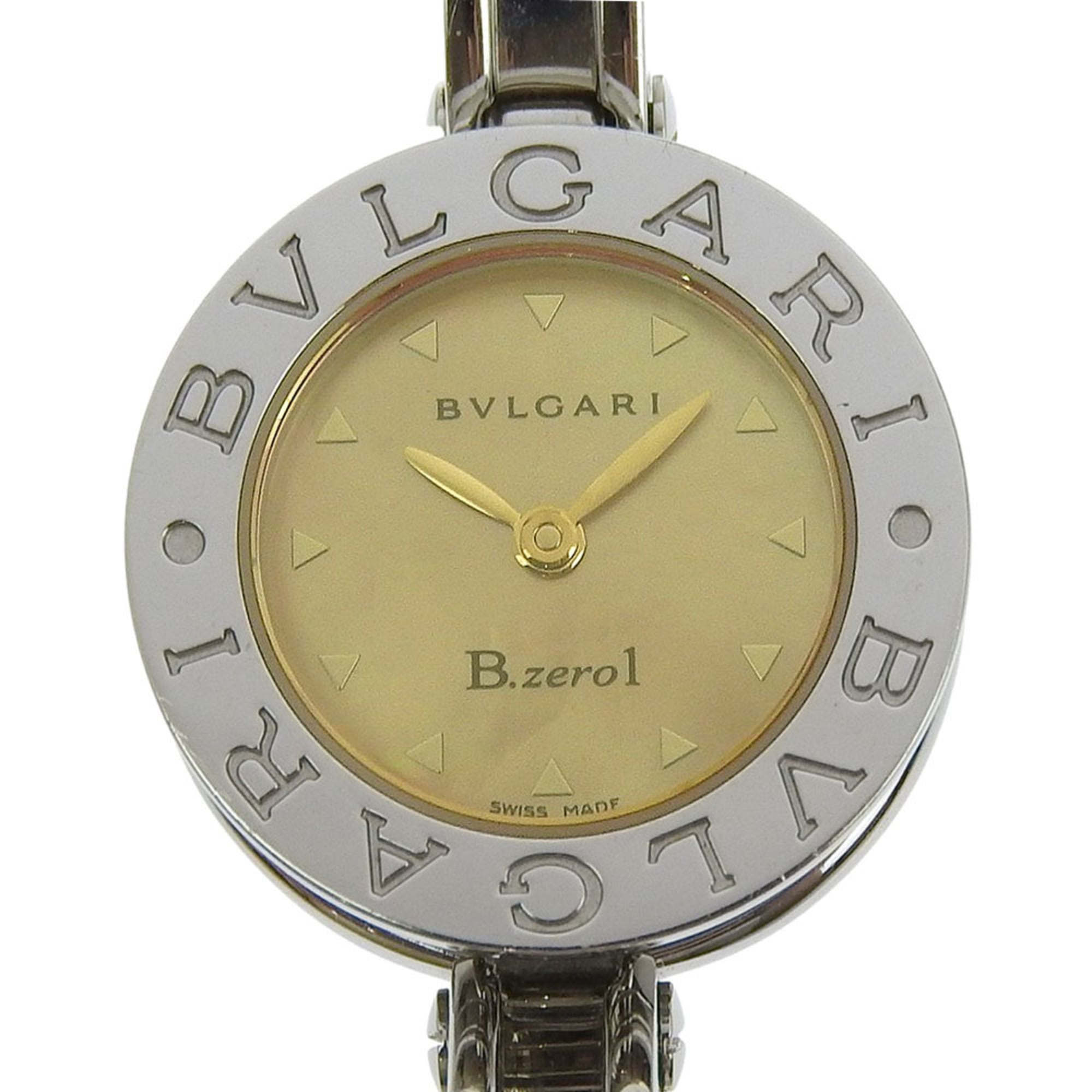 BVLGARI Bzero1 BZ22S Women\'s Stainless Steel Quartz Analog Watch with Brown Shell Dial