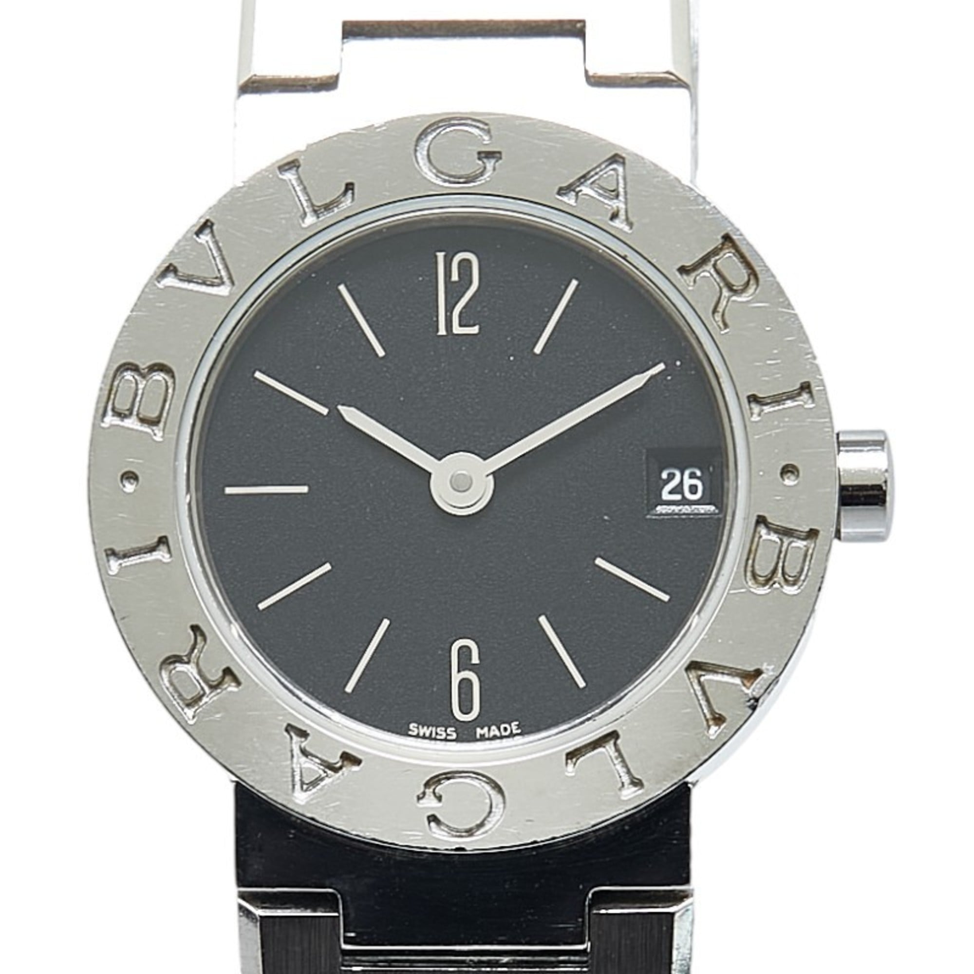 BVLGARI Watch BB23SS Quartz Black Dial Stainless Steel Women\'s