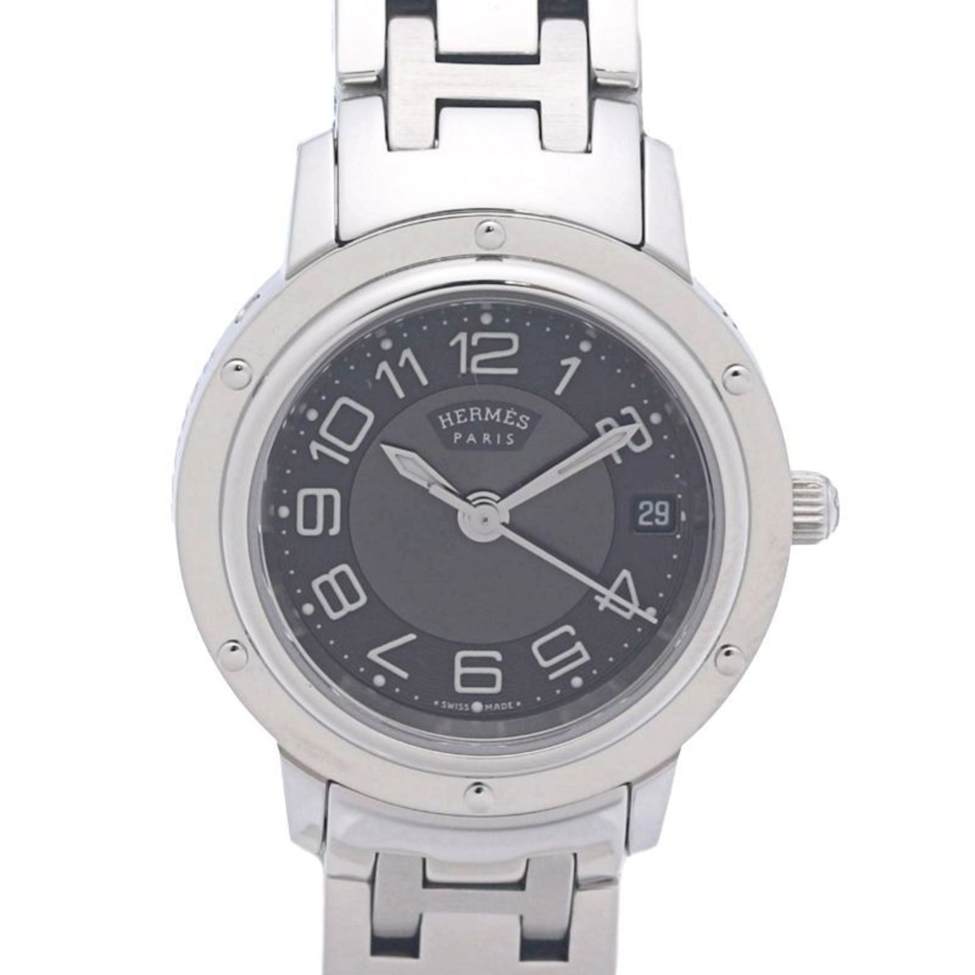 HERMES Clipper Classic CP1.210.230 4969 Women\'s Watch, Stainless Steel, 130489