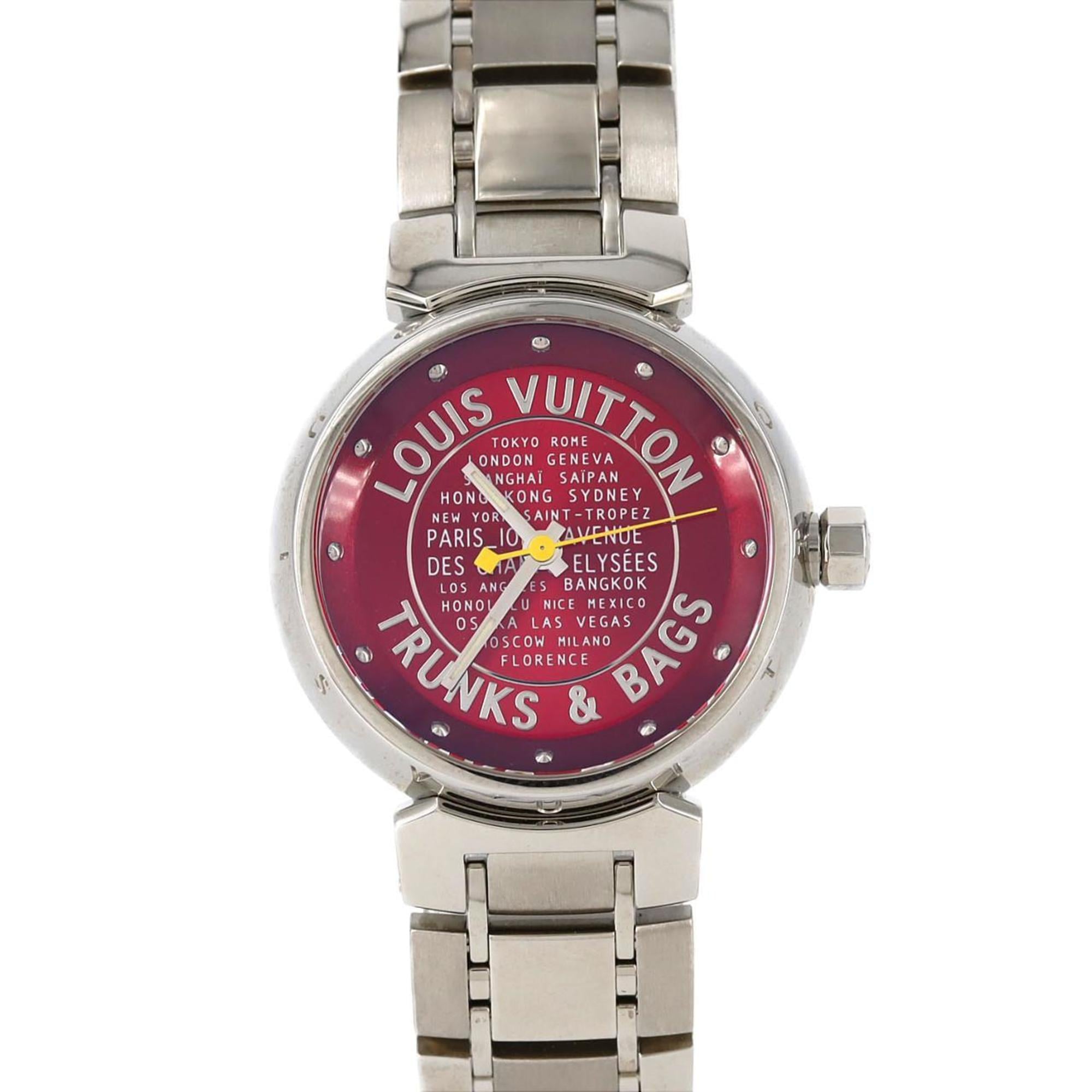 Louis Vuitton Tambour Q121N Stainless Steel Quartz Watch