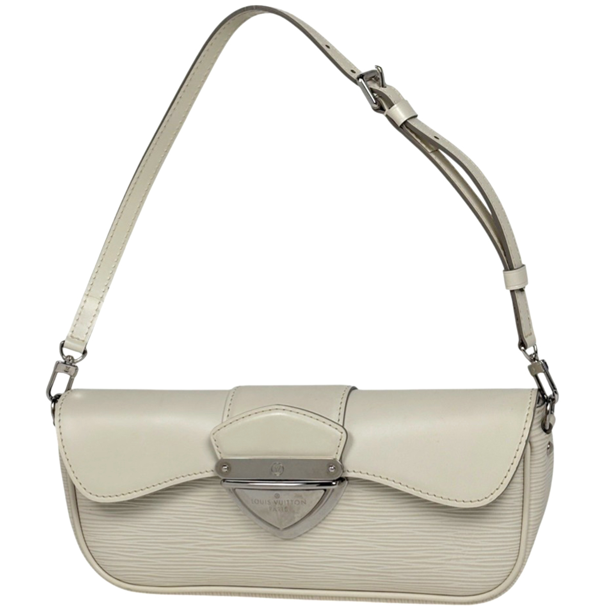 Louis Vuitton Pochette Montaigne One-Shoulder Bag, Epi Leather, Ivoire (White), M5929J, Women\'s