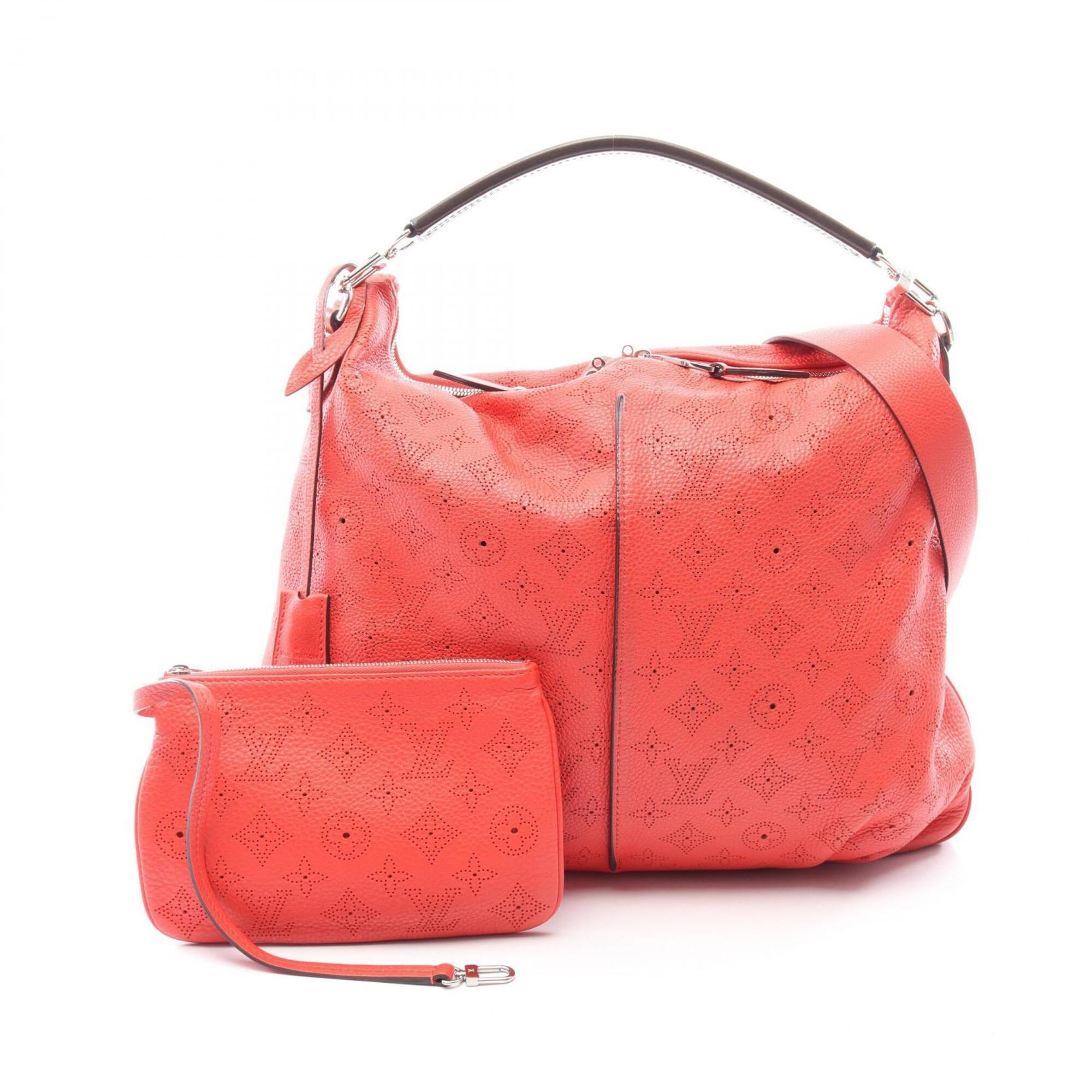 Louis Vuitton Selene MM 2-Way Shoulder Bag/Handbag, Leather, Mahina, Women\'s, Red/Brown, M94306