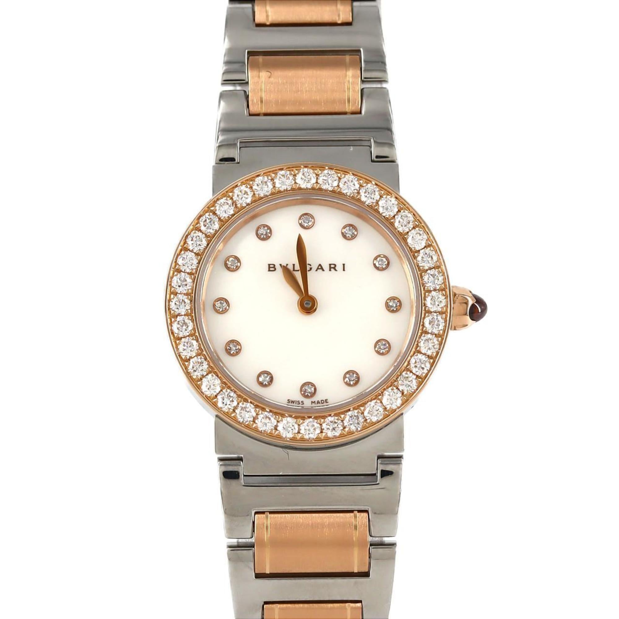 Bvlgari PG Combi D12P BBLP26SG 102477 SSxPG Quartz Watch