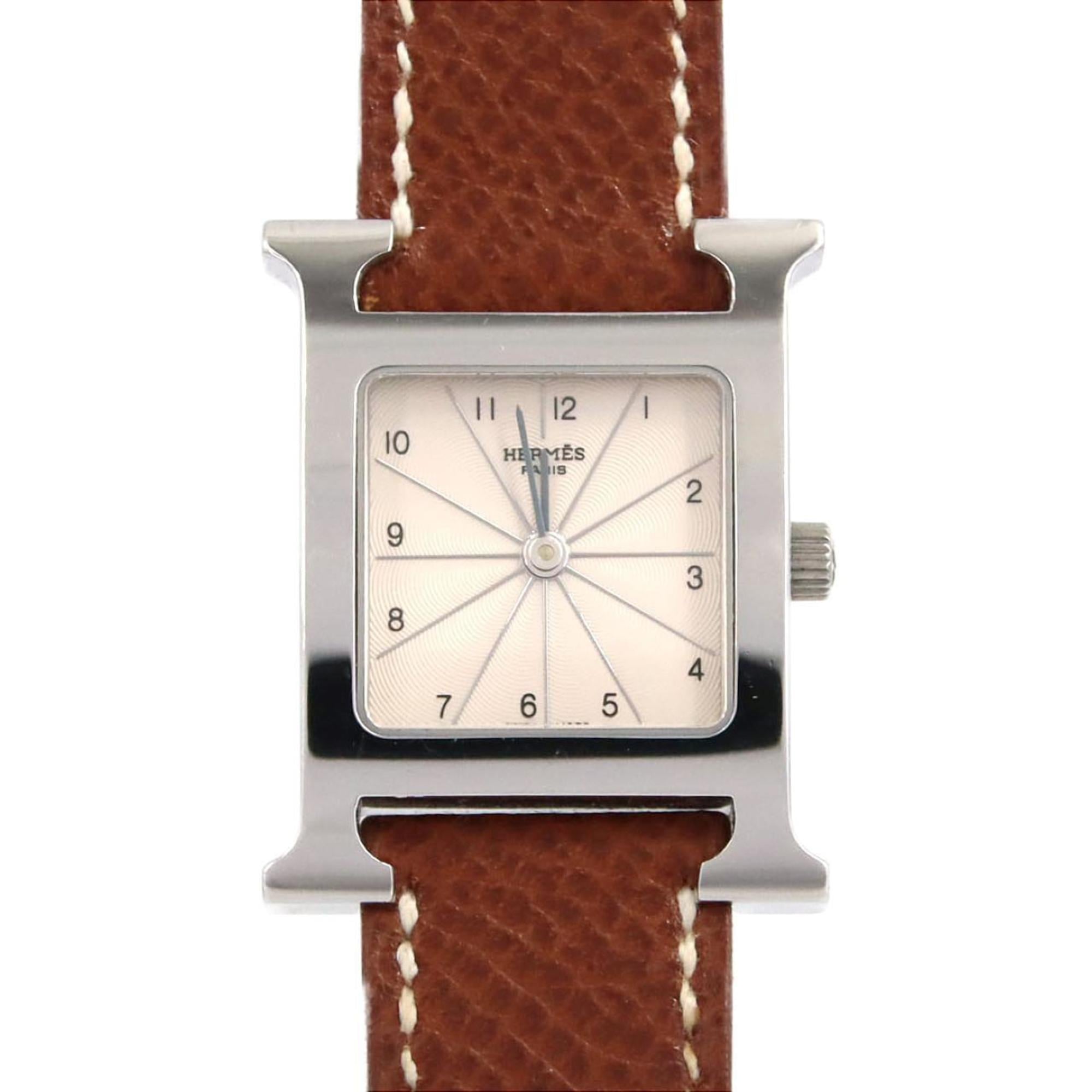 Herms H Watch HH1.210 SS Quartz Wristwatch